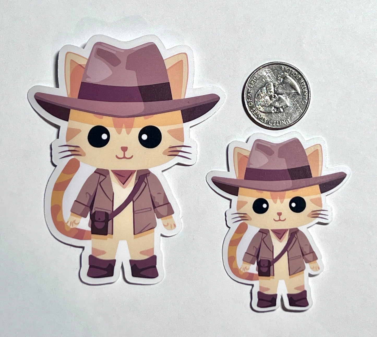 Adventure Cat Sticker | Archeologist Cat Vinyl Sticker