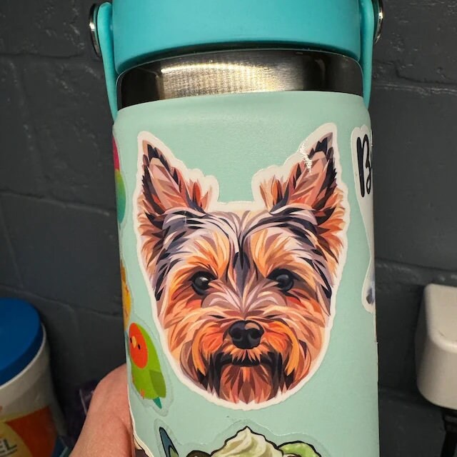 Yorkshire Terrier Sticker | Yorkie Geometric Design Vinyl Sticker | Dog Lover