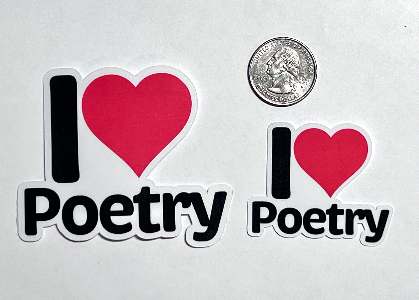 I love Poetry Sticker | I Heart Poetry Vinyl Sticker| Dramatic Poetry | Lyric Poetry | Narrative poetry | Poems
