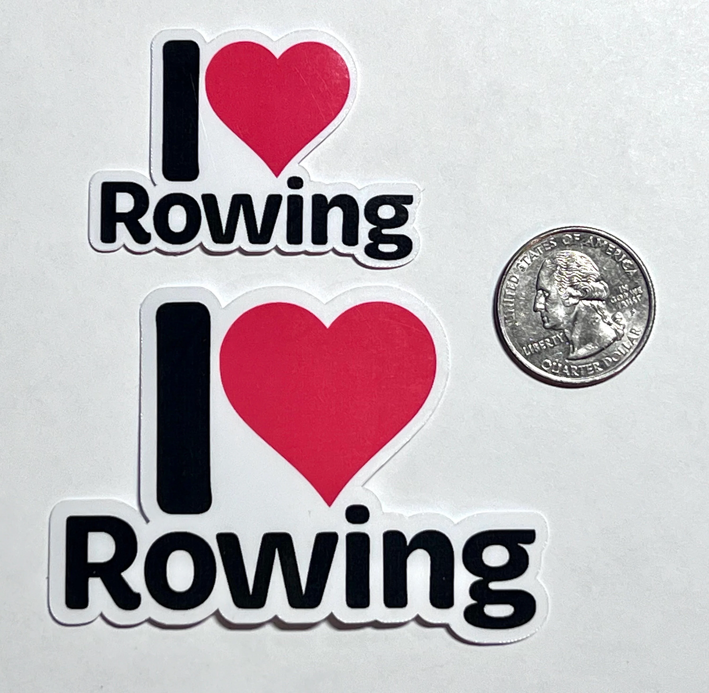 I Love Rowing Sticker | I Heart Rowing Vinyl Sticker | Crew Team | Rowing Machine Workout