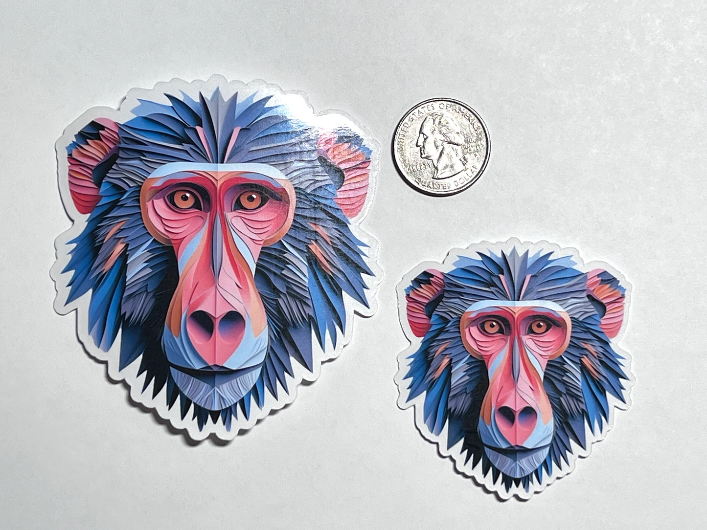 Baboon Sticker | Baboon Head Vinyl Sticker