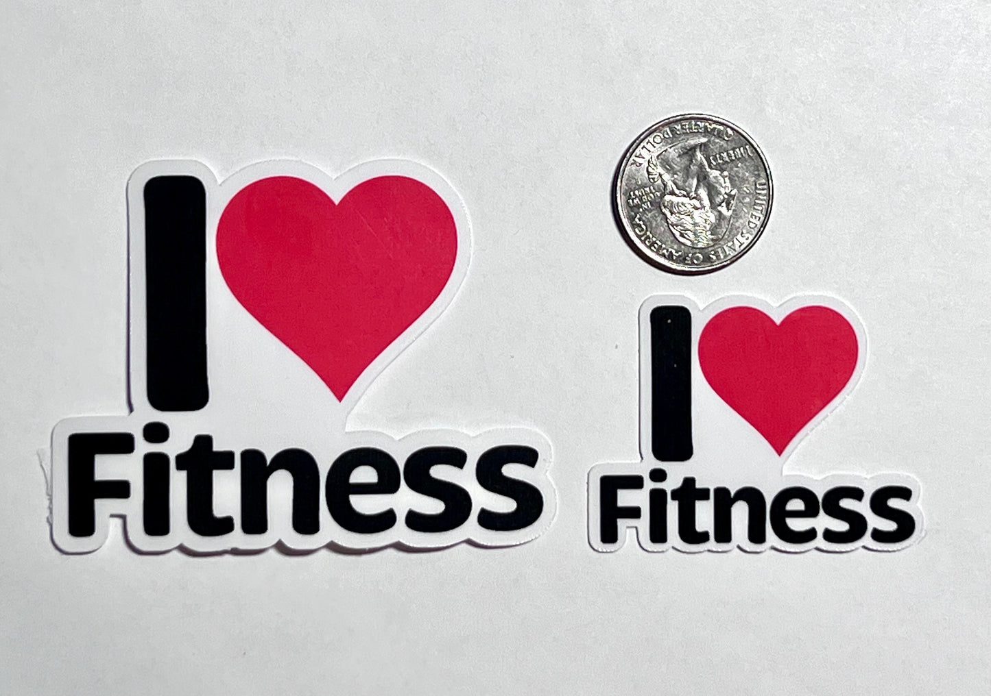 I Love Fitness Sticker | I Heart Fitness Vinyl Sticker | Exercise Workout | Staying in Shape