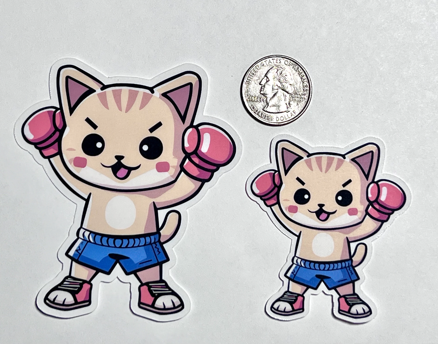 Boxing Cat Sticker | Champion Boxer Kitty | Boxing Workout Cat