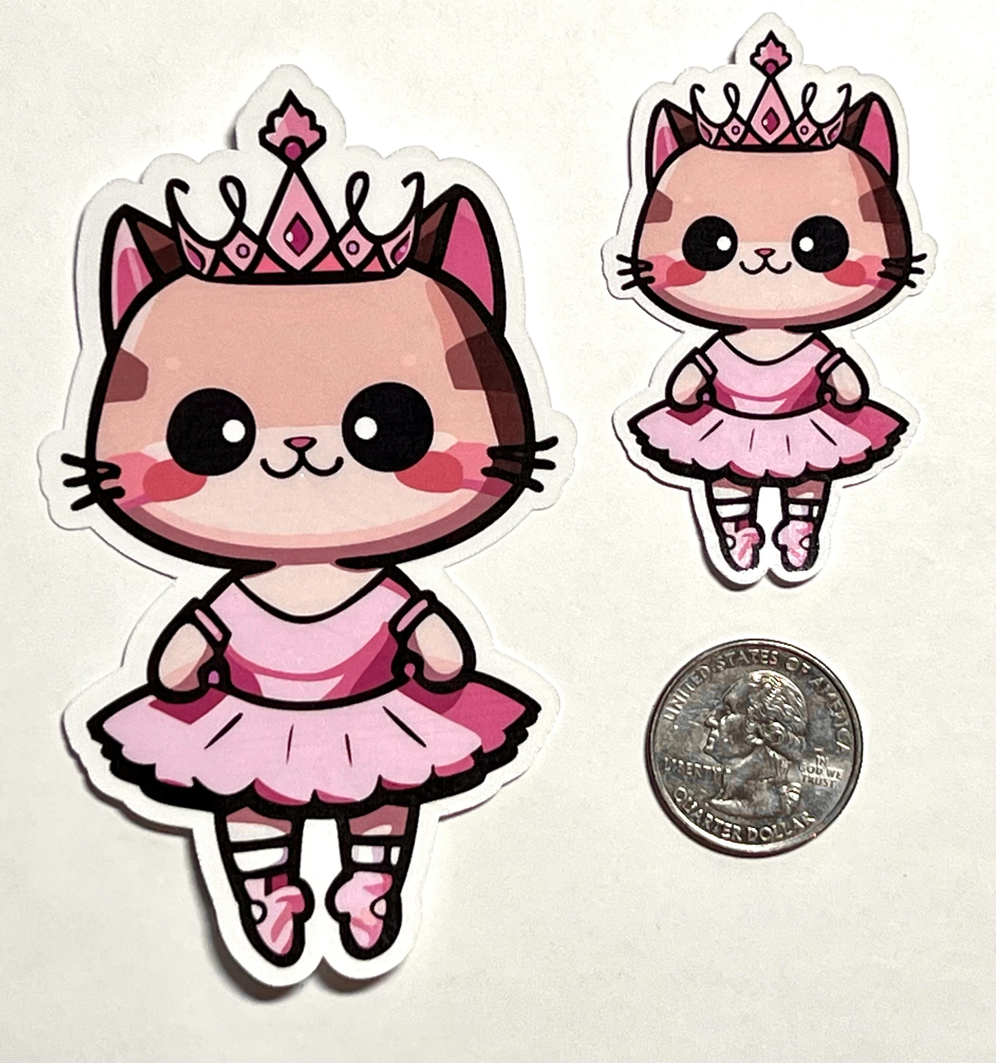 Ballerina Kitty Sticker | Cute Ballet Kitty Vinyl Sticker