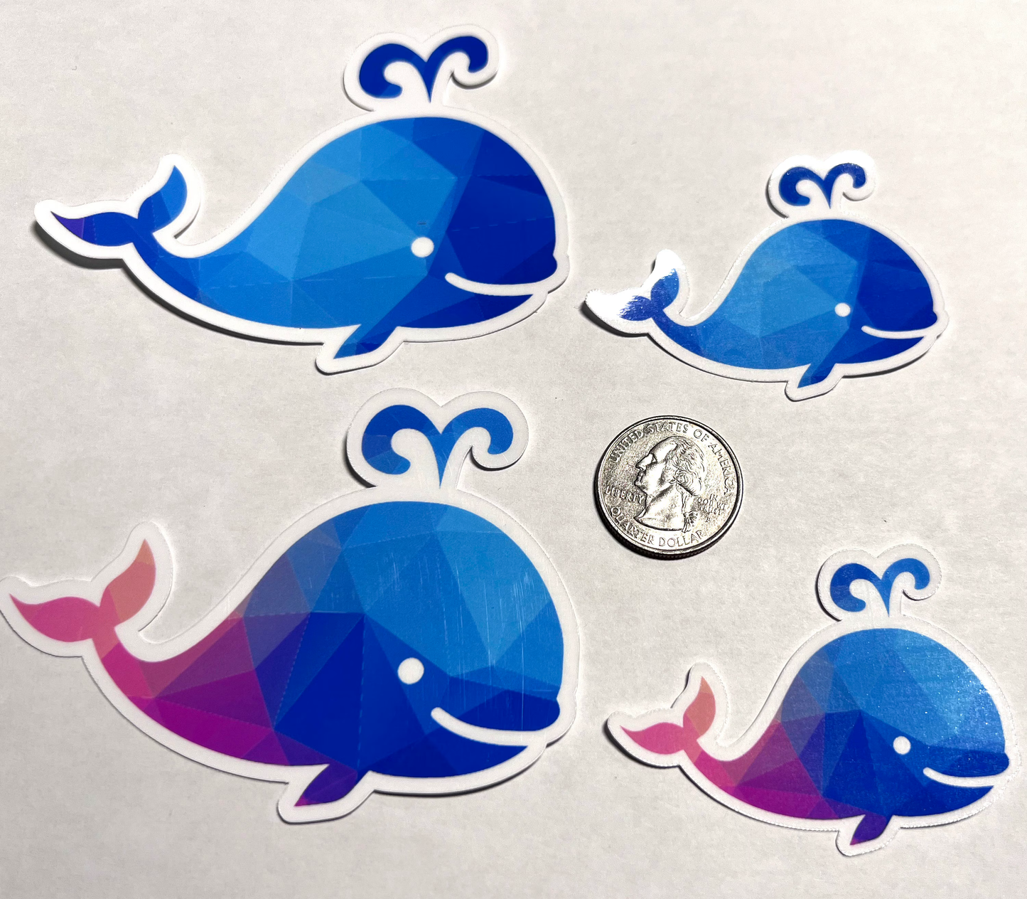 Happy Whale Vinyl Sticker- Purple or Blue | Majestic Whale Decal | Whale Lovers Gift | Whale Watching | Blue Whales | Save the Whales