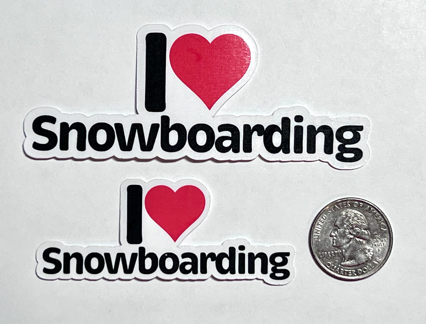 I Love Snowboarding Sticker | I Heart Snowboarding Vinyl Sticker | Snowboarder Helmet Sticker