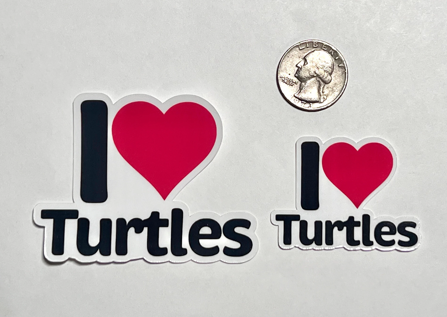 I love Turtles Sticker | I Heart Turtles Vinyl Sticker Animal Lover Gift | Aquarium Zoo Lover