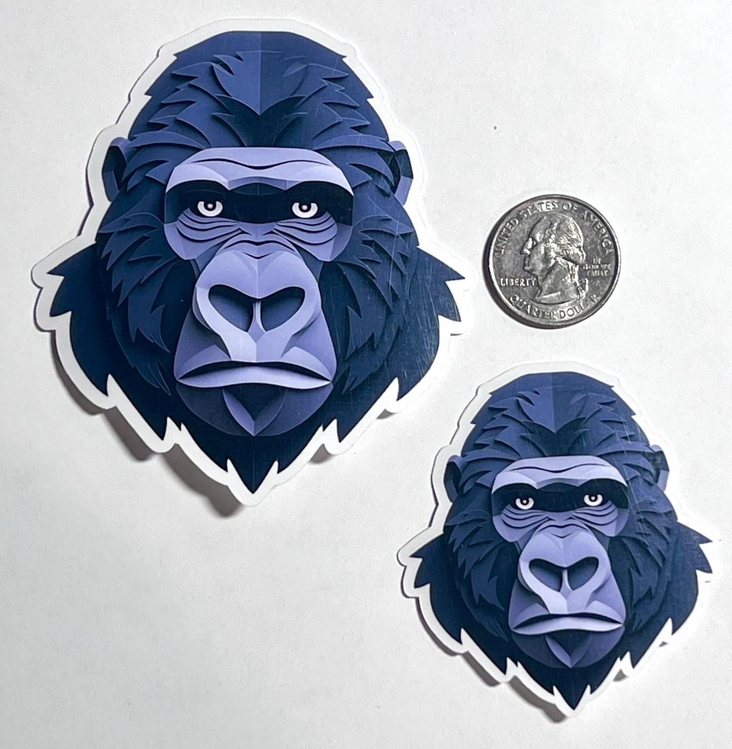 Gorilla Sticker | Silverback Gorilla Head Vinyl Sticker