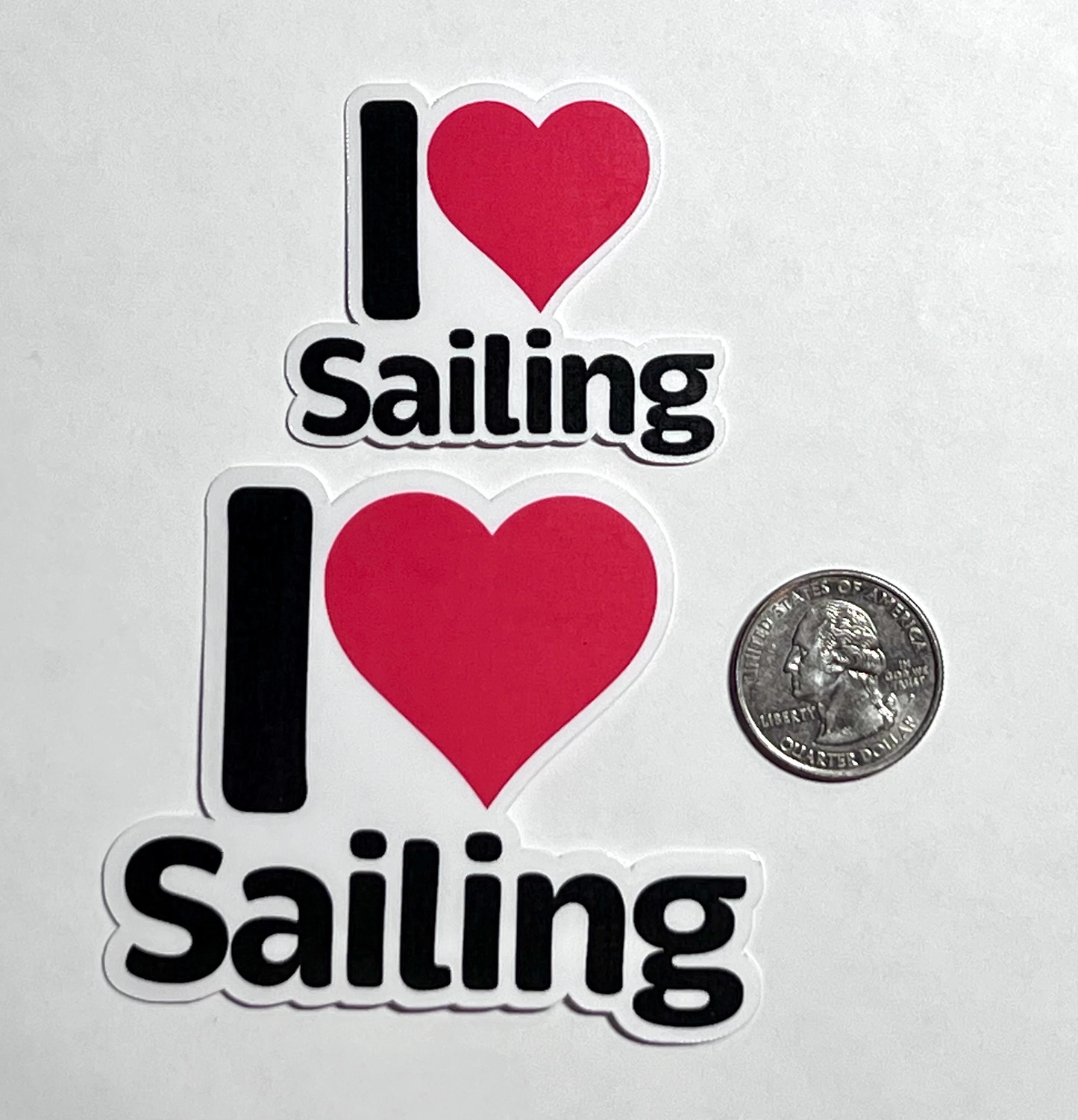 I Love Sailing Sticker | I Heart Sailing Vinyl Sticker | Sailboat | Catamaran, Sloop, Dinghy, Trimarans, Regatta