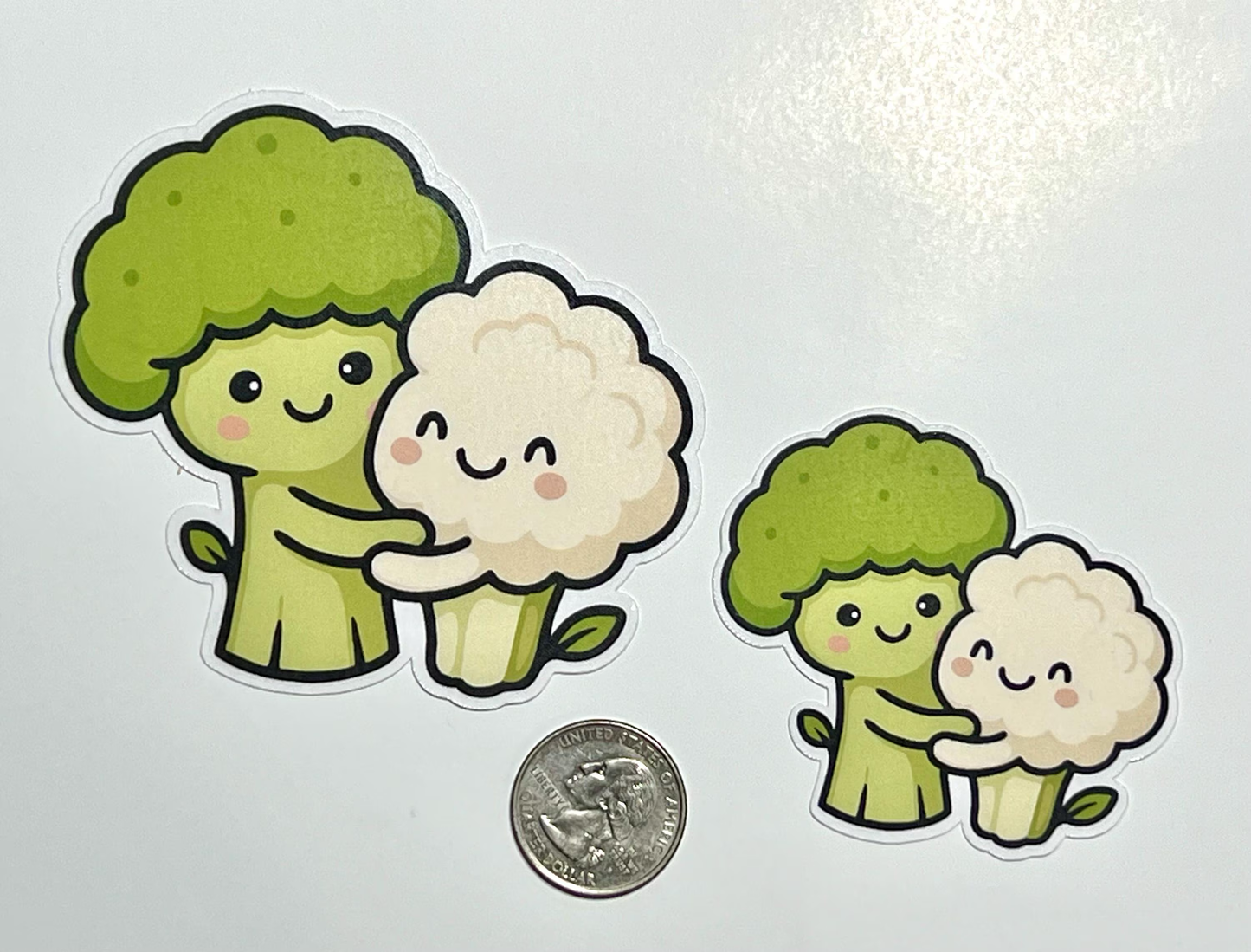 Cute Broccoli and Cauliflower Friends Sticker