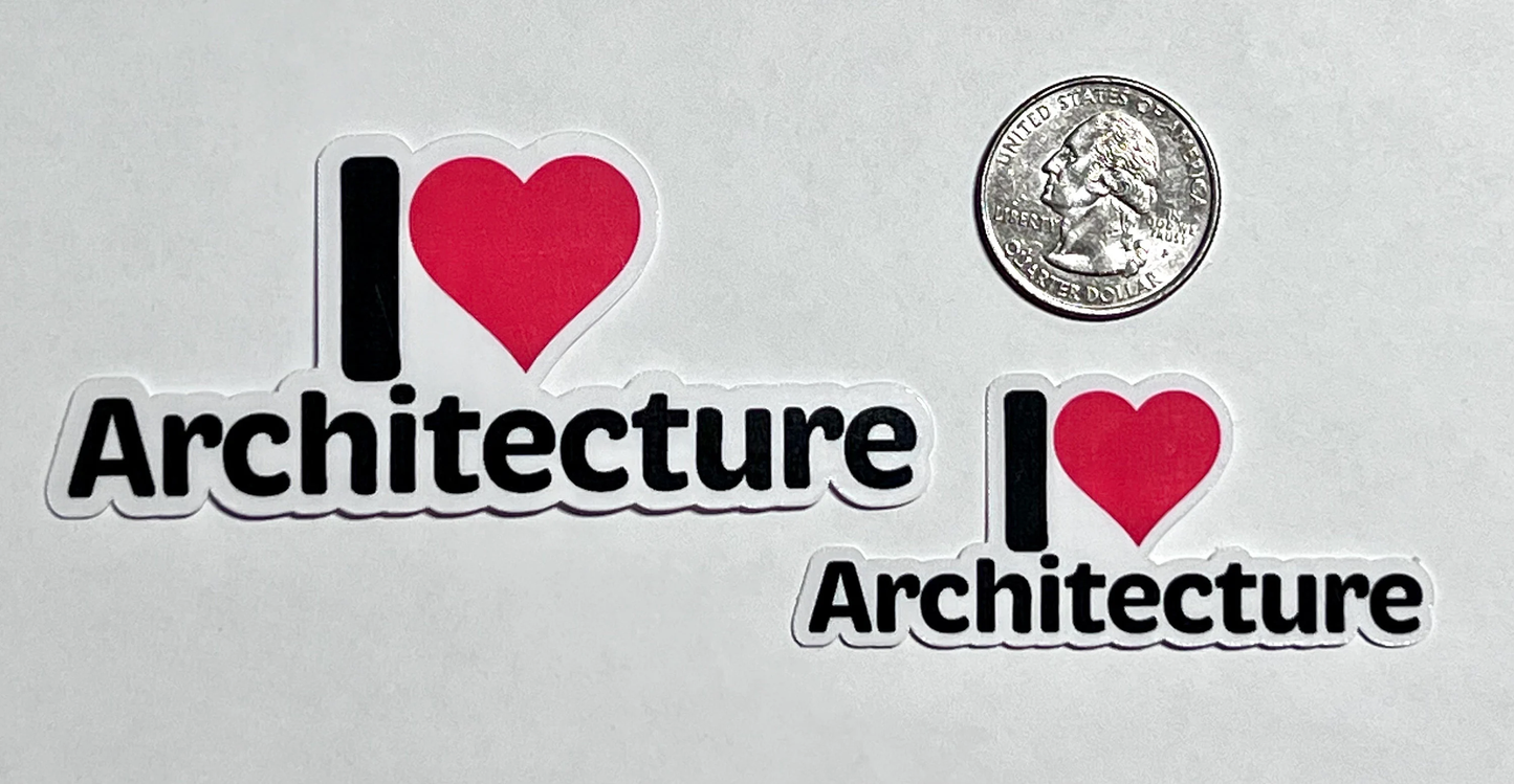I love Architecture Sticker | I Heart Architecture Vinyl Sticker