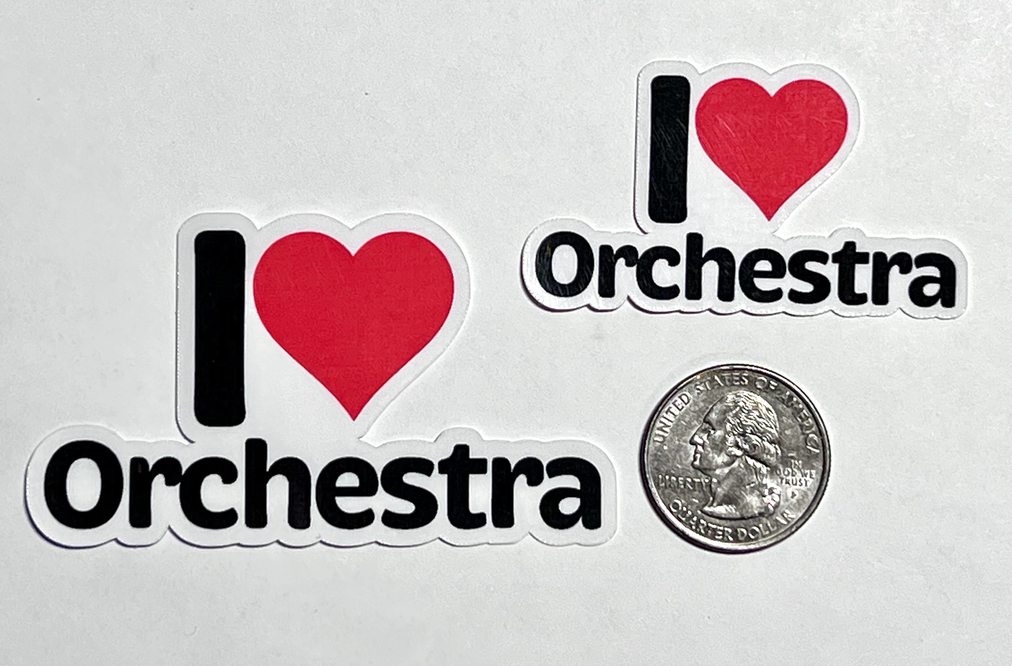I love Orchestra Sticker | I Heart Orchestra Vinyl Sticker | Orchestra Musician Gift | Conductor Music Director