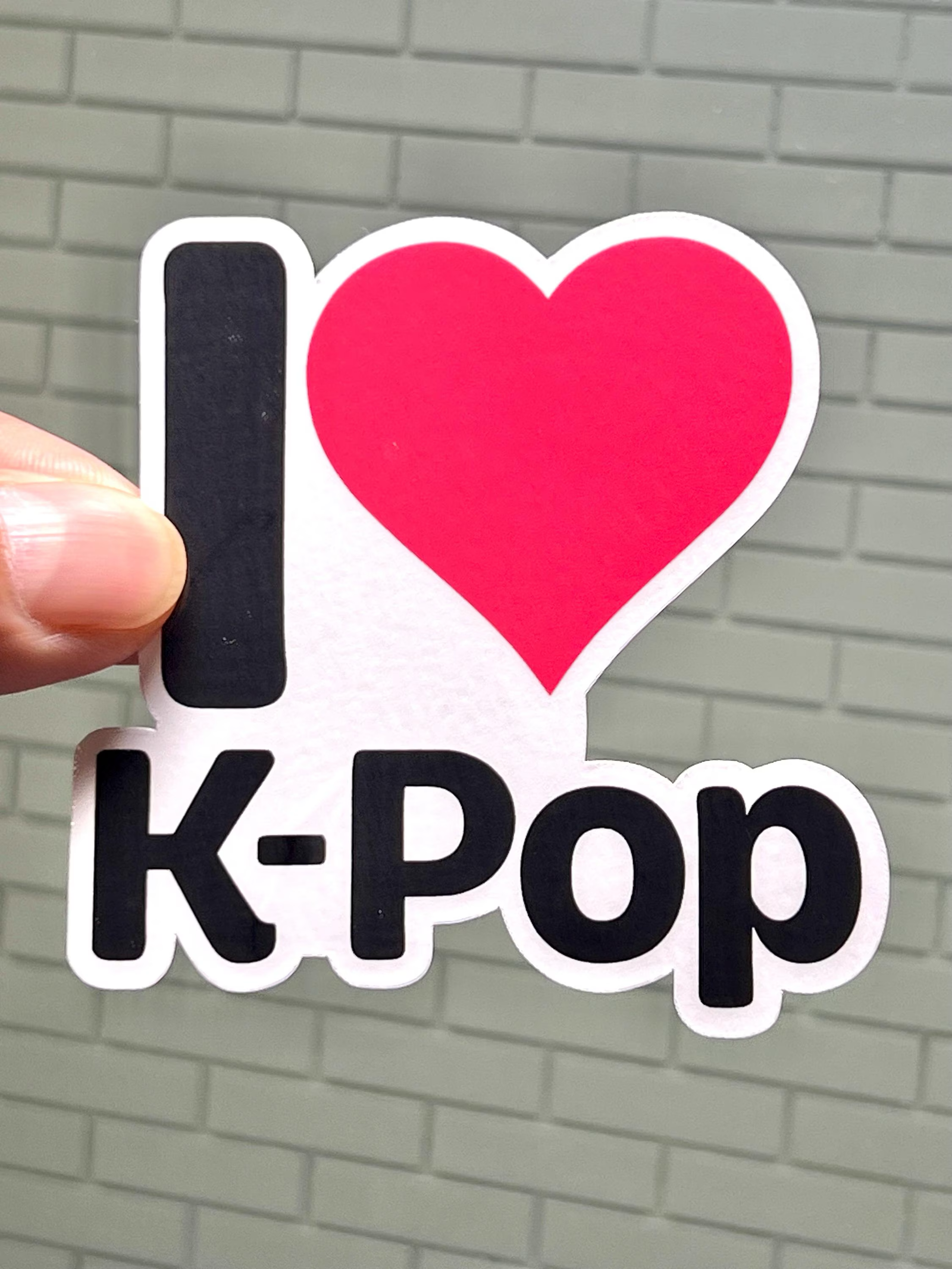 Sticker with 'I ❤️ K-Pop'