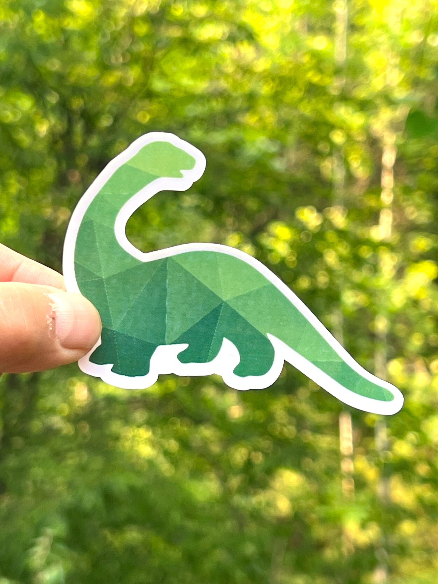 Green Dinosaur Stickers: Vinyl Sticker