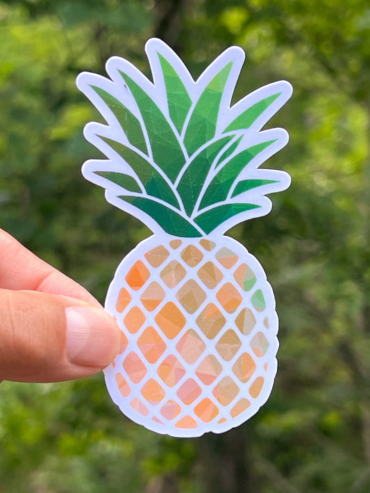Colorful Pineapple Sticker | Tropical Pineapple Vinyl Sticker