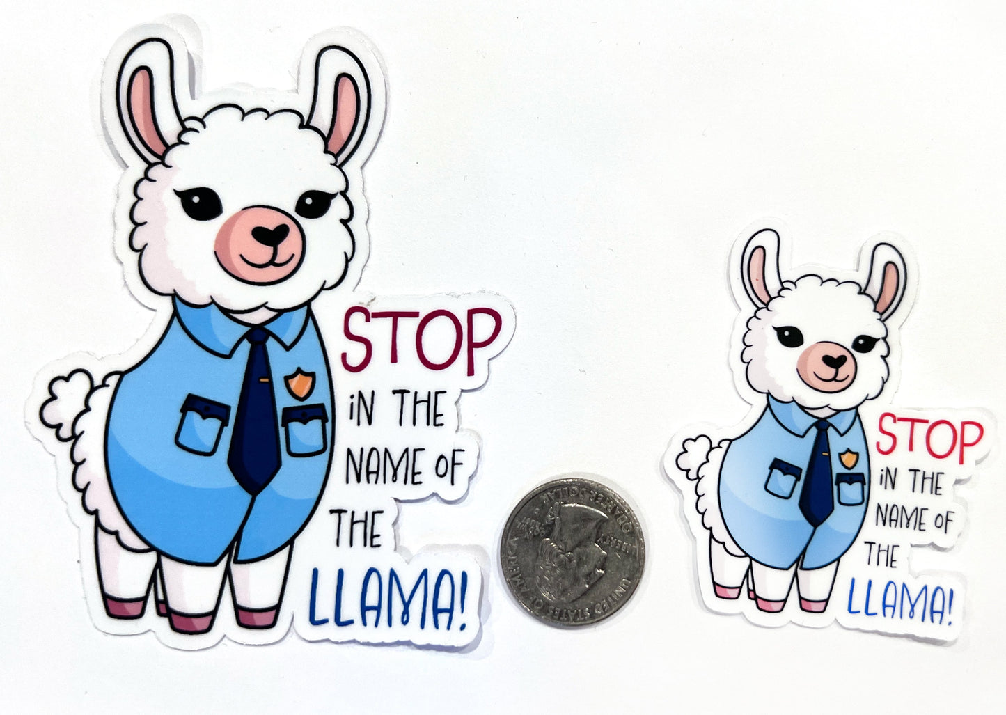 Police Llama Vinyl Sticker image 2