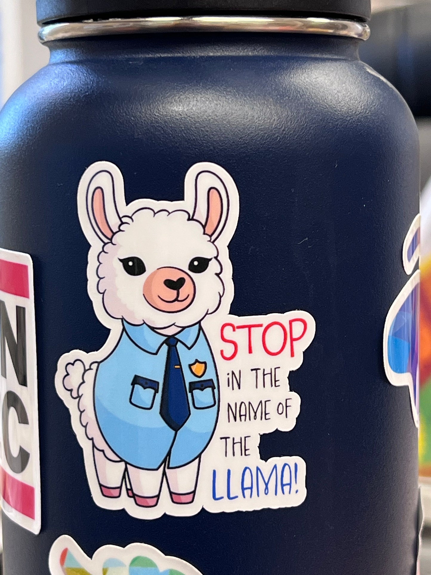 Police Llama Vinyl Sticker image 3