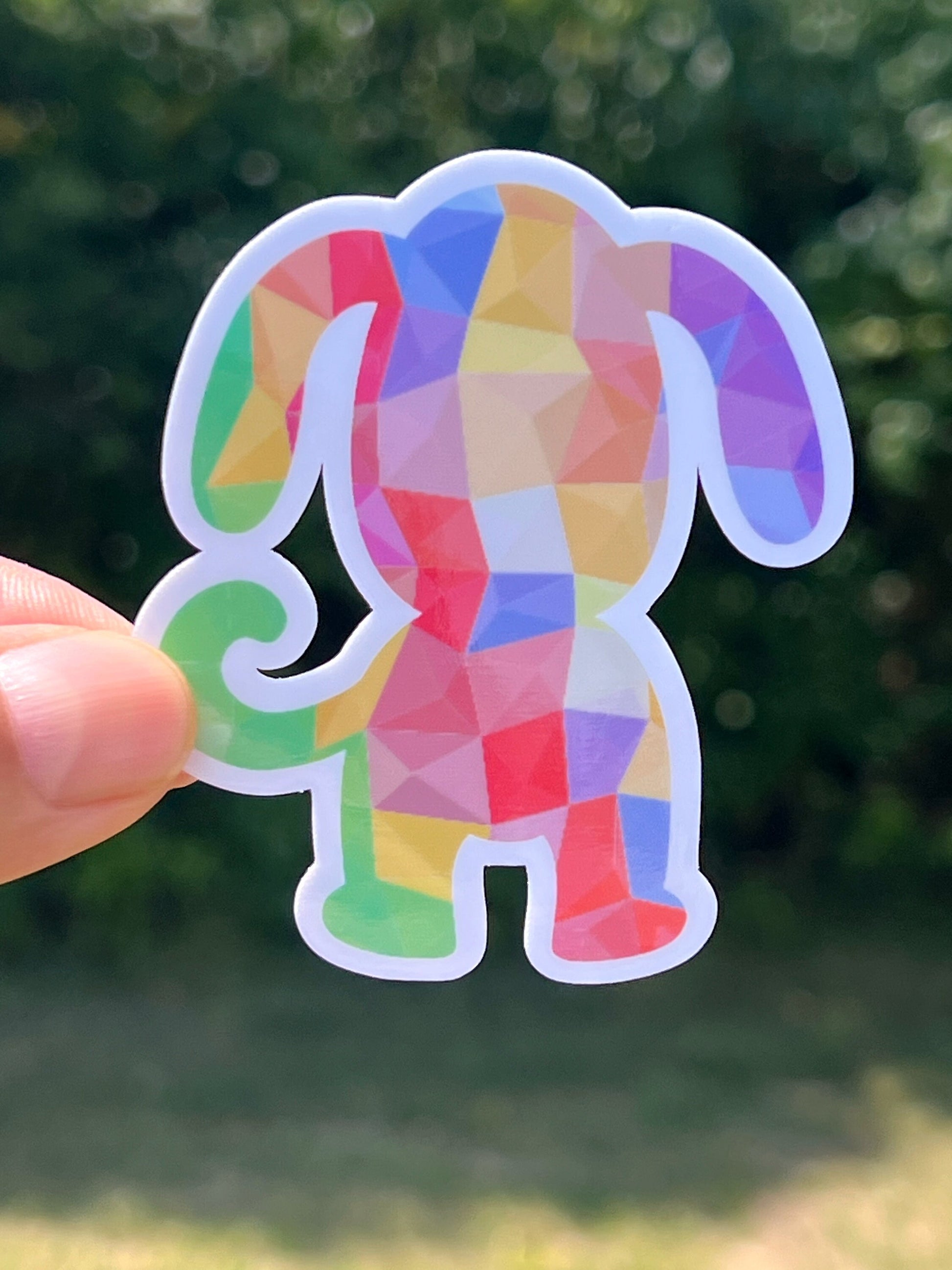 Farm Animal Stickers: Colorful Mosaic Vinyl Sticker image 3