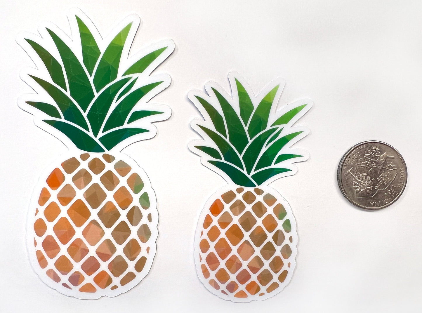 Colorful Pineapple Vinyl Sticker image 2