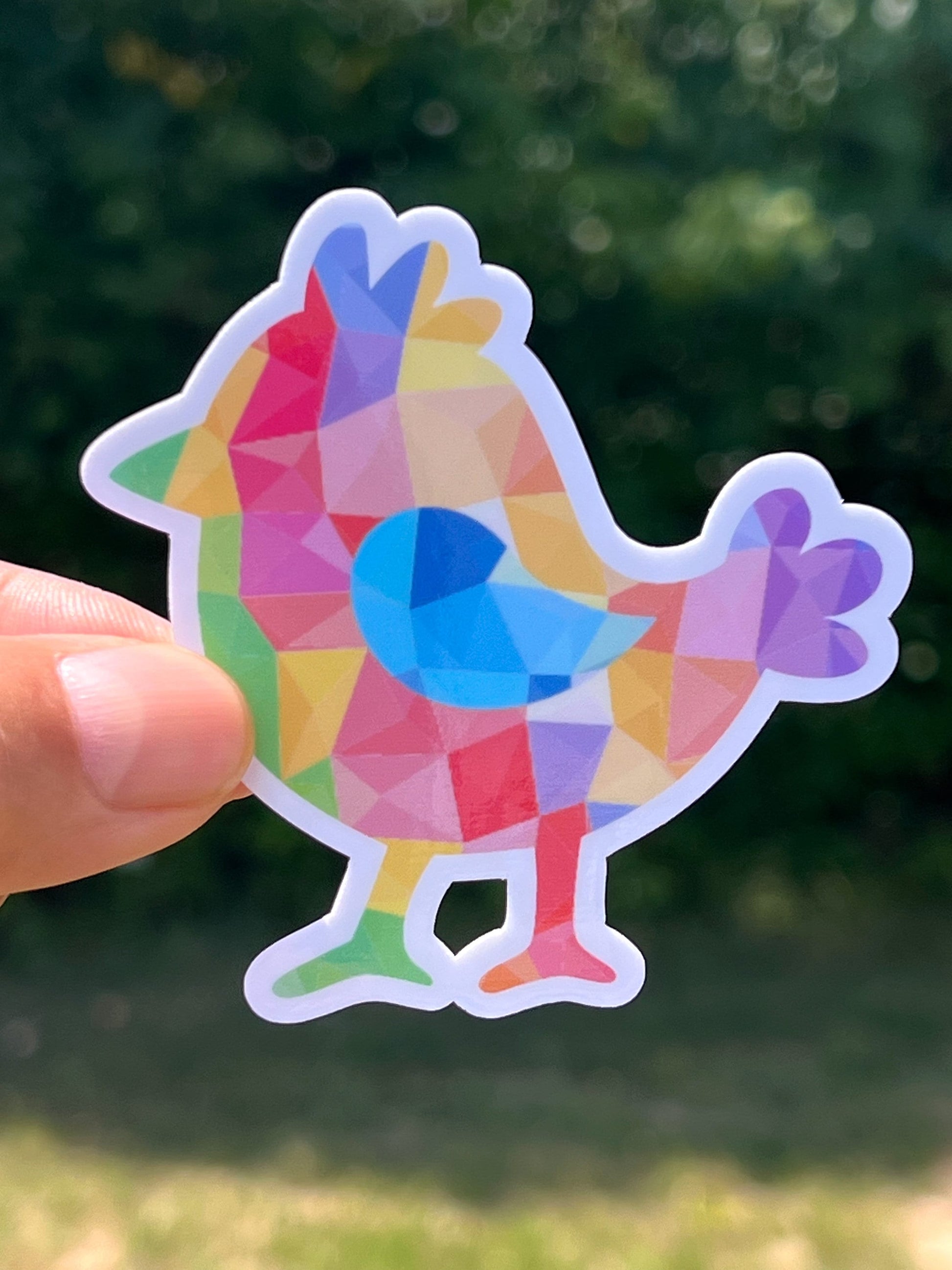 Farm Animal Stickers: Colorful Mosaic Vinyl Sticker image 2