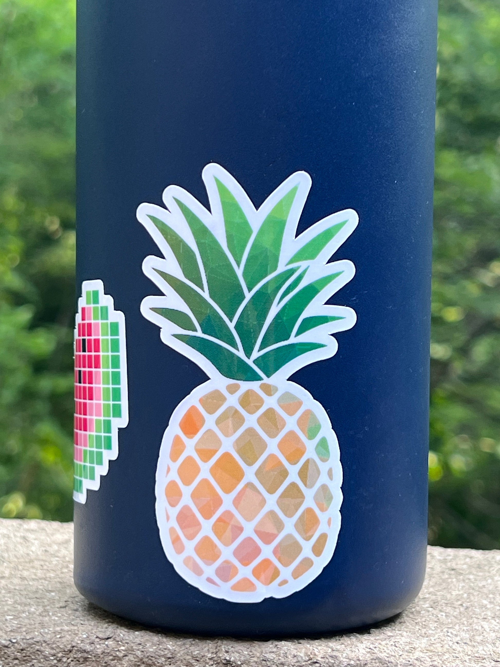 Colorful Pineapple Vinyl Sticker image 4