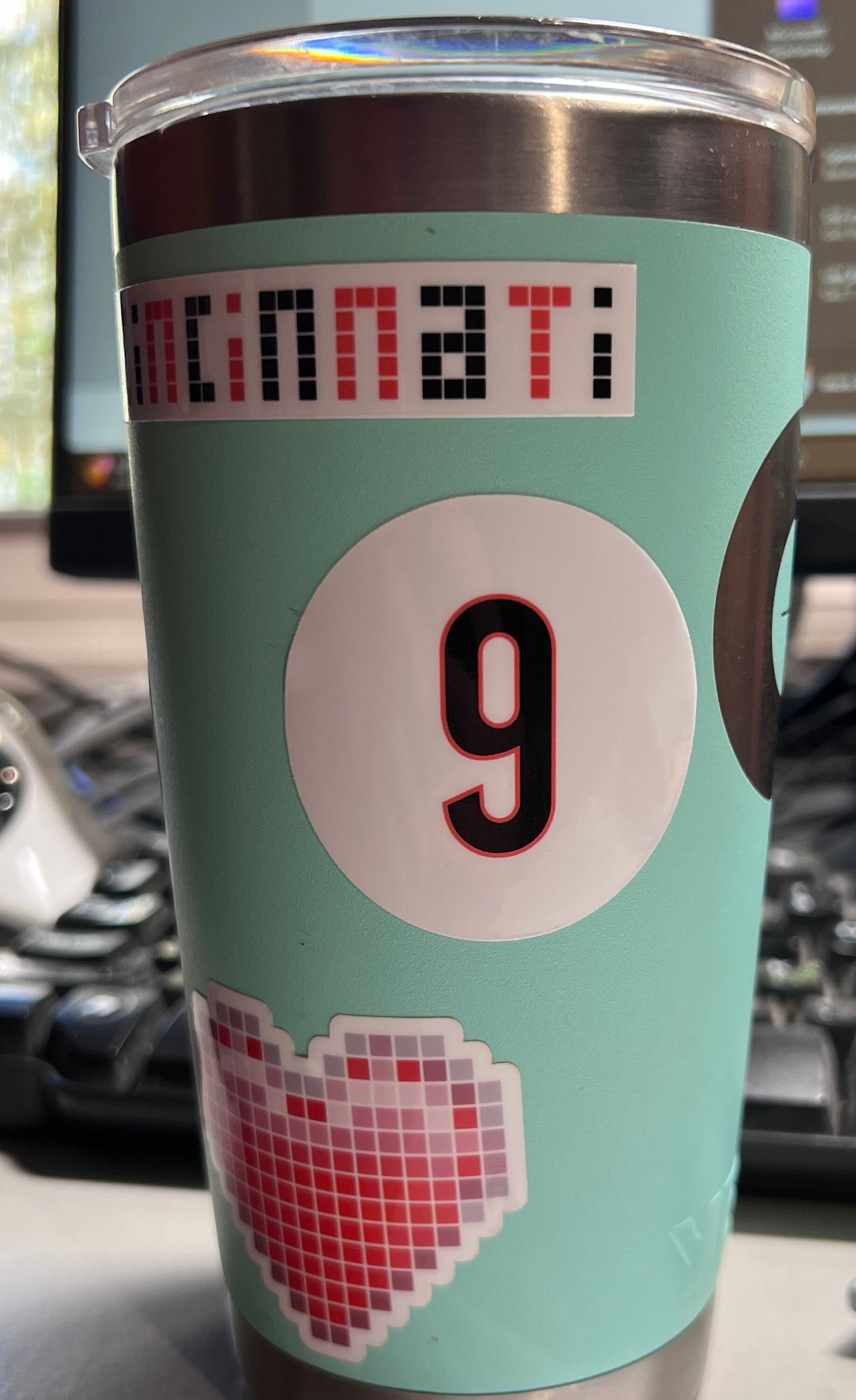 Joe Burrow #9 Cincinnati White Jersey Football Vinyl Sticker image 3