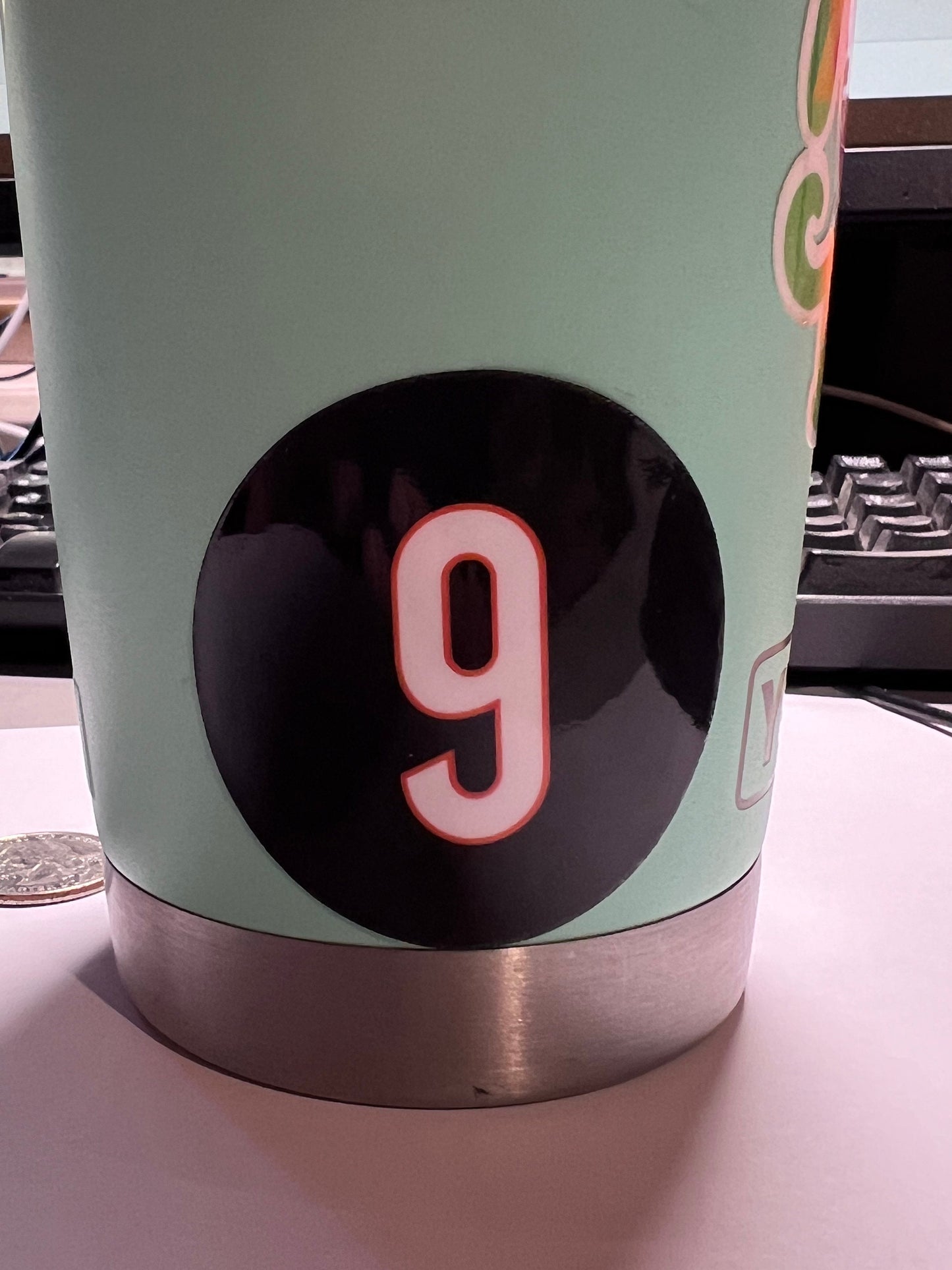 Joe Burrow Cincinnati Football #9 Vinyl Sticker image 3