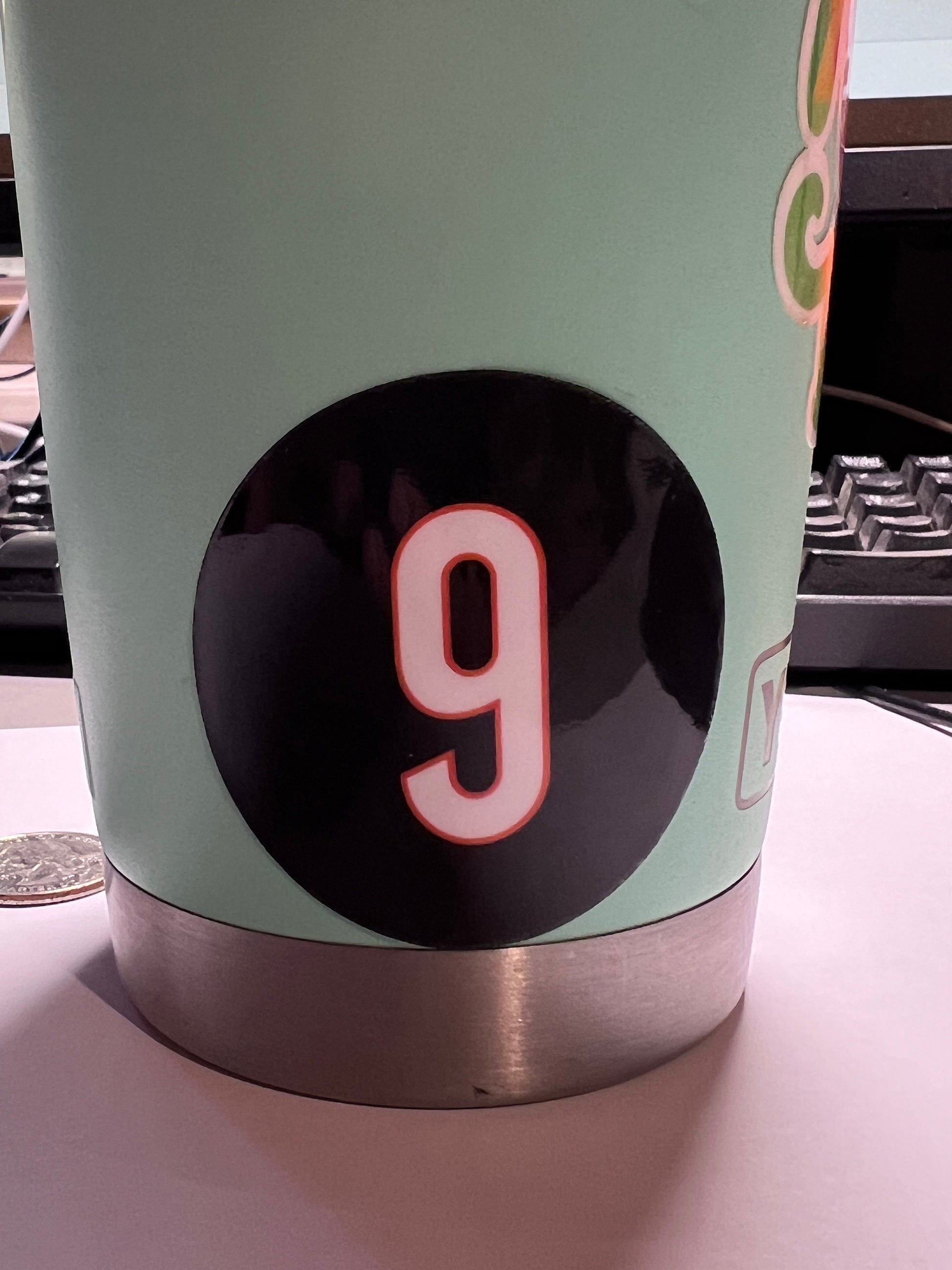 Joe Burrow Cincinnati Football #9 Vinyl Sticker image 3