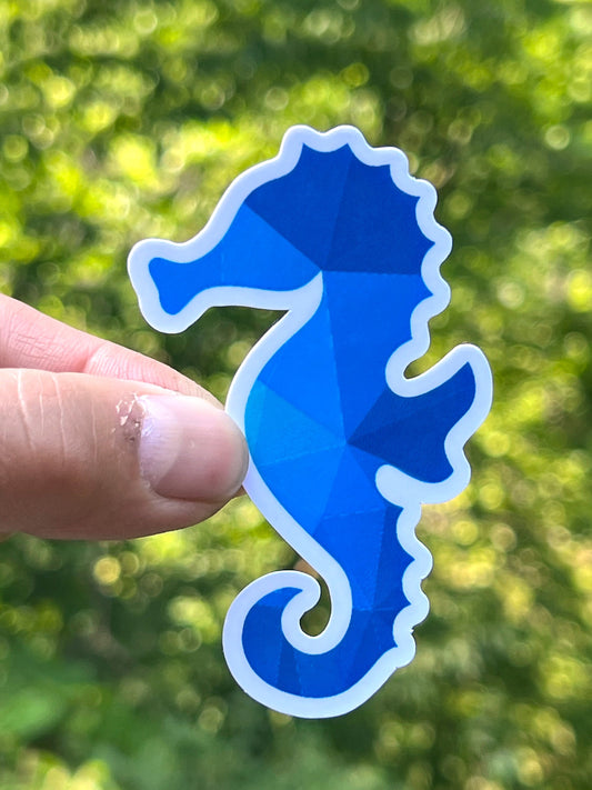 Sea Horse Vinyl Sticker- Purple or Blue | Sea Pony | Aquarium Lovers | Waterproof Sticker for Water Bottles | Ocean Creature | Sea Animals
