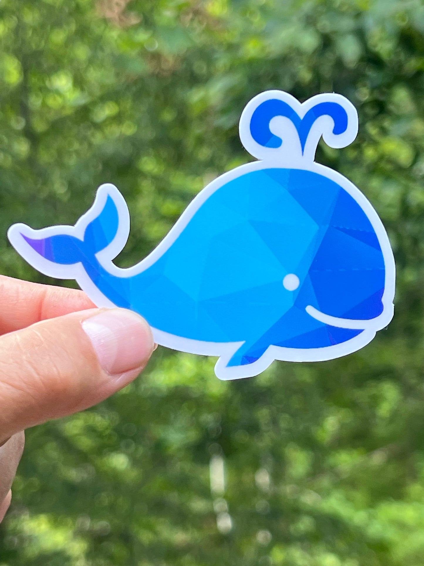 Happy Whale Vinyl Sticker- Purple or Blue | Majestic Whale Decal | Whale Lovers Gift | Whale Watching | Blue Whales | Save the Whales