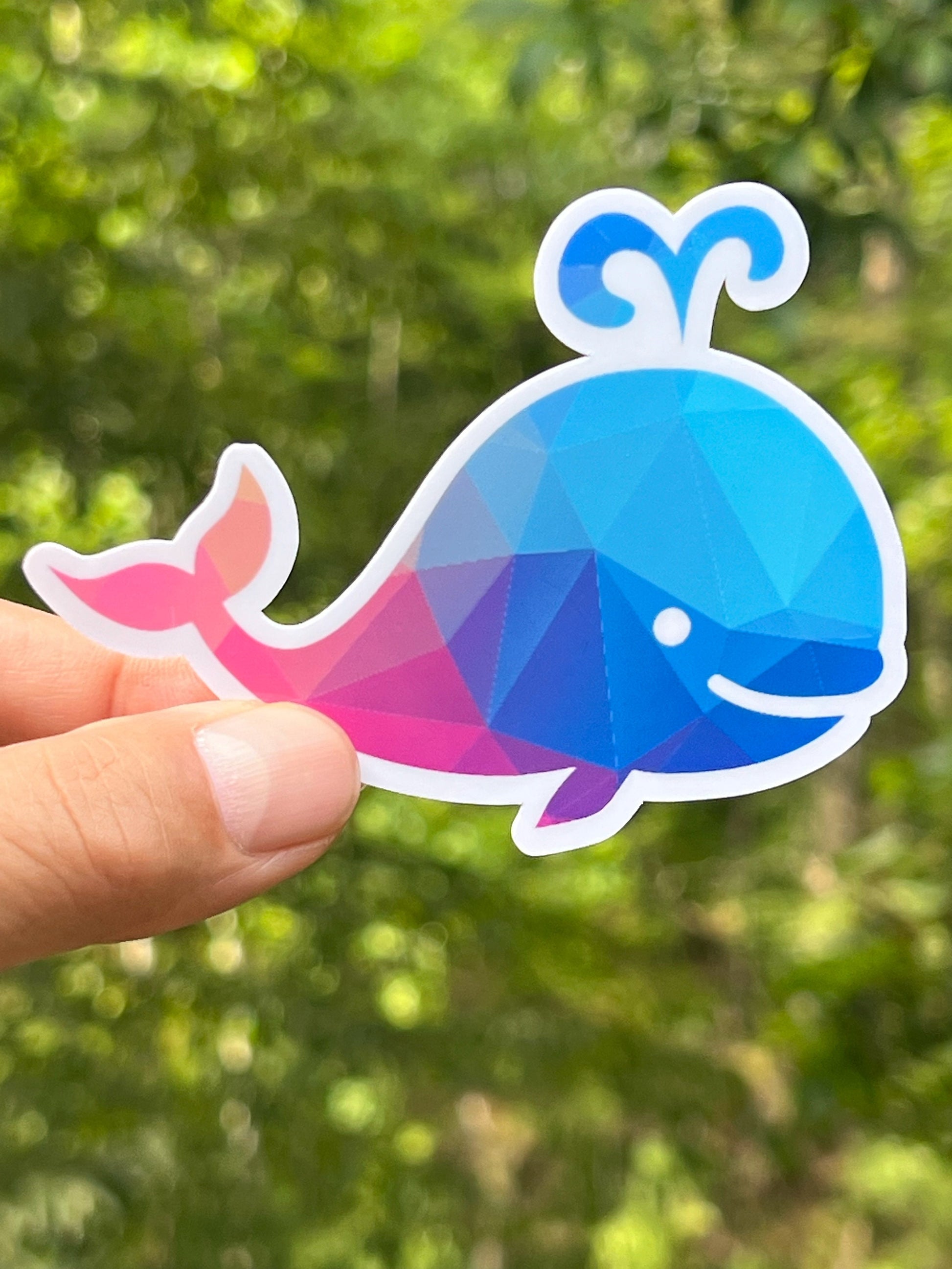 Happy Whale Vinyl Sticker image 2