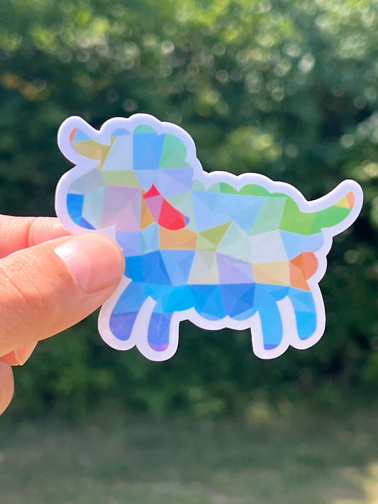 Colorful Sheep Sticker | Farm Animal Vinyl Sticker | Cute Minimal Design | Handmade | Sheep Lover