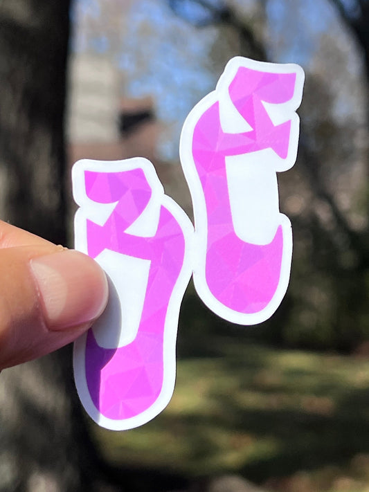 Ballet Shoe Sticker | Pointe Shoe Vinyl Sticker