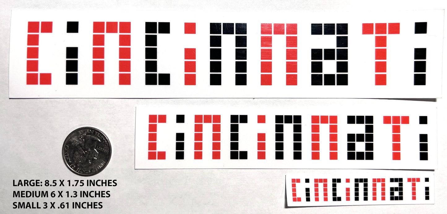 Cincinnati Sign Vinyl Sticker image 2