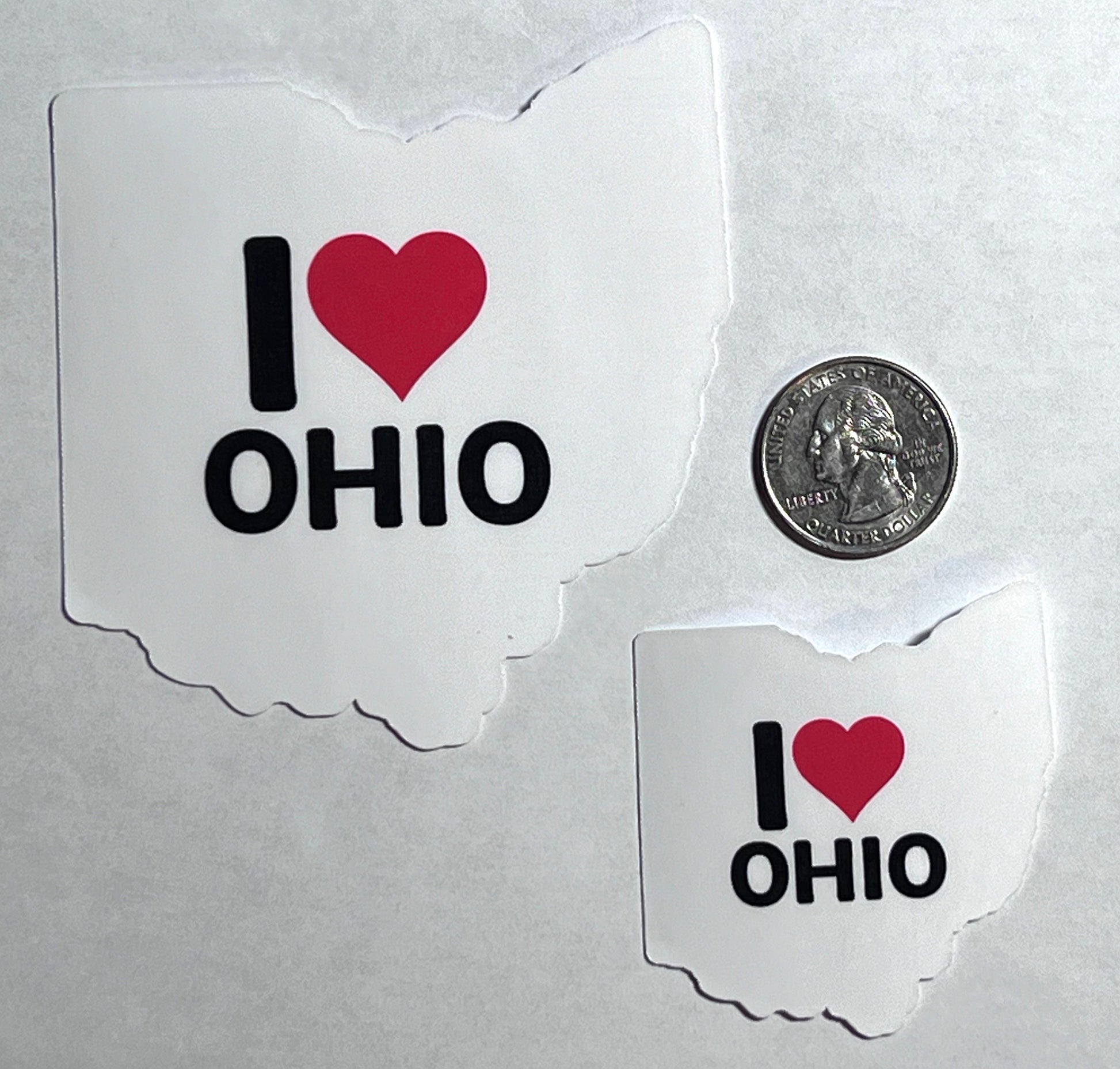 I Love Ohio Vinyl Sticker image 2