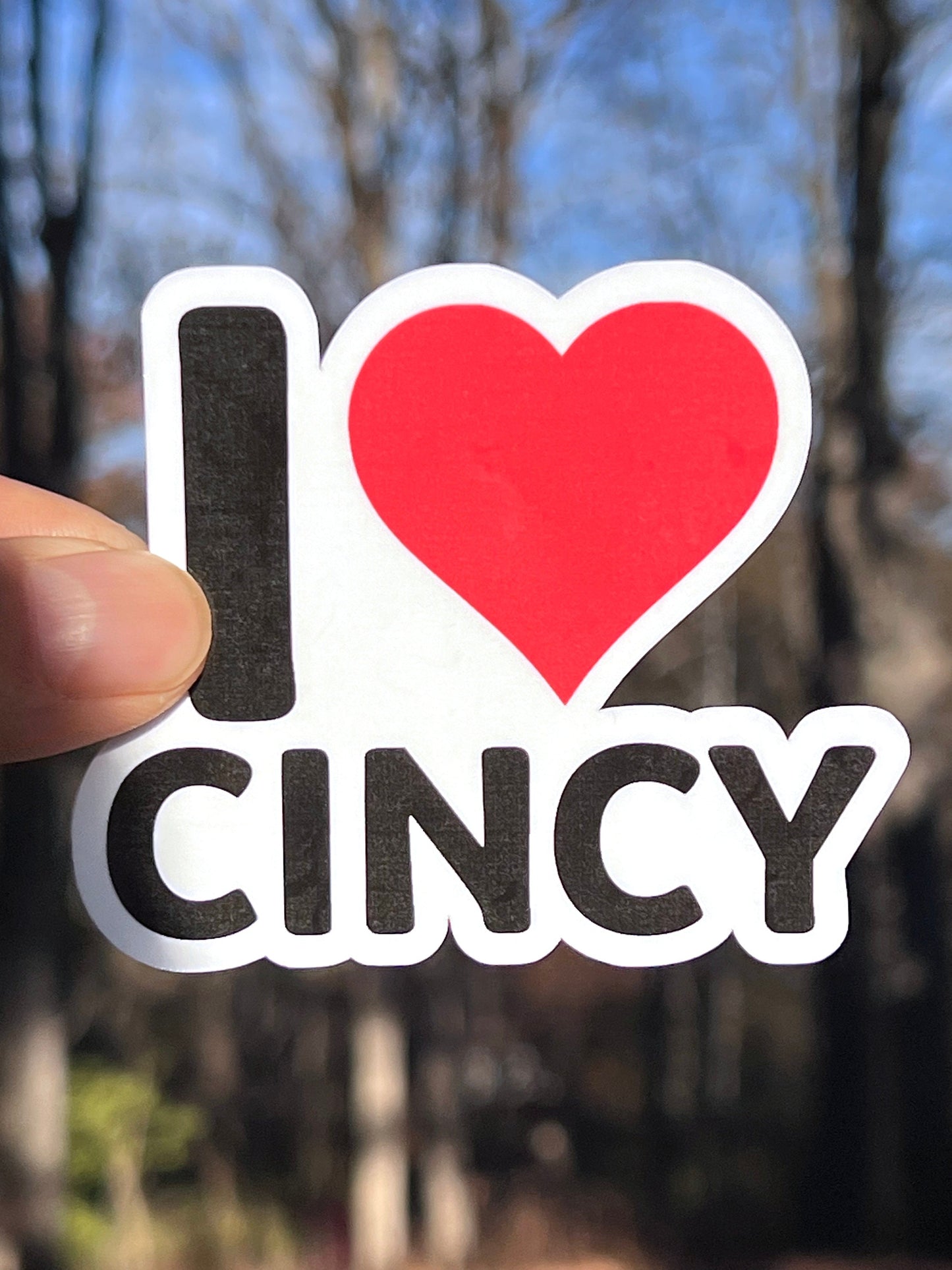 I Heart Cincy Vinyl Sticker