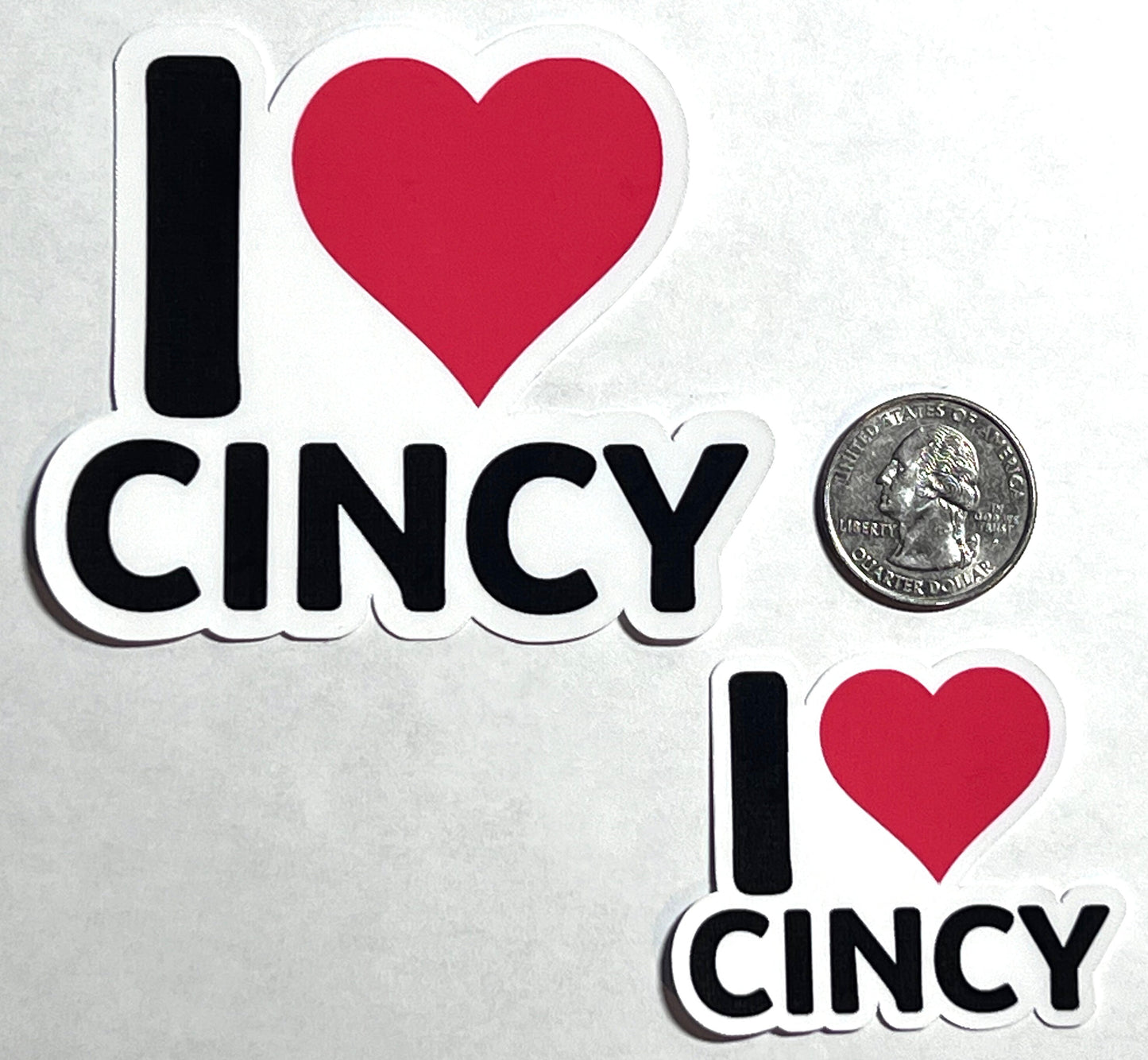 I Heart Cincy Vinyl Sticker image 2