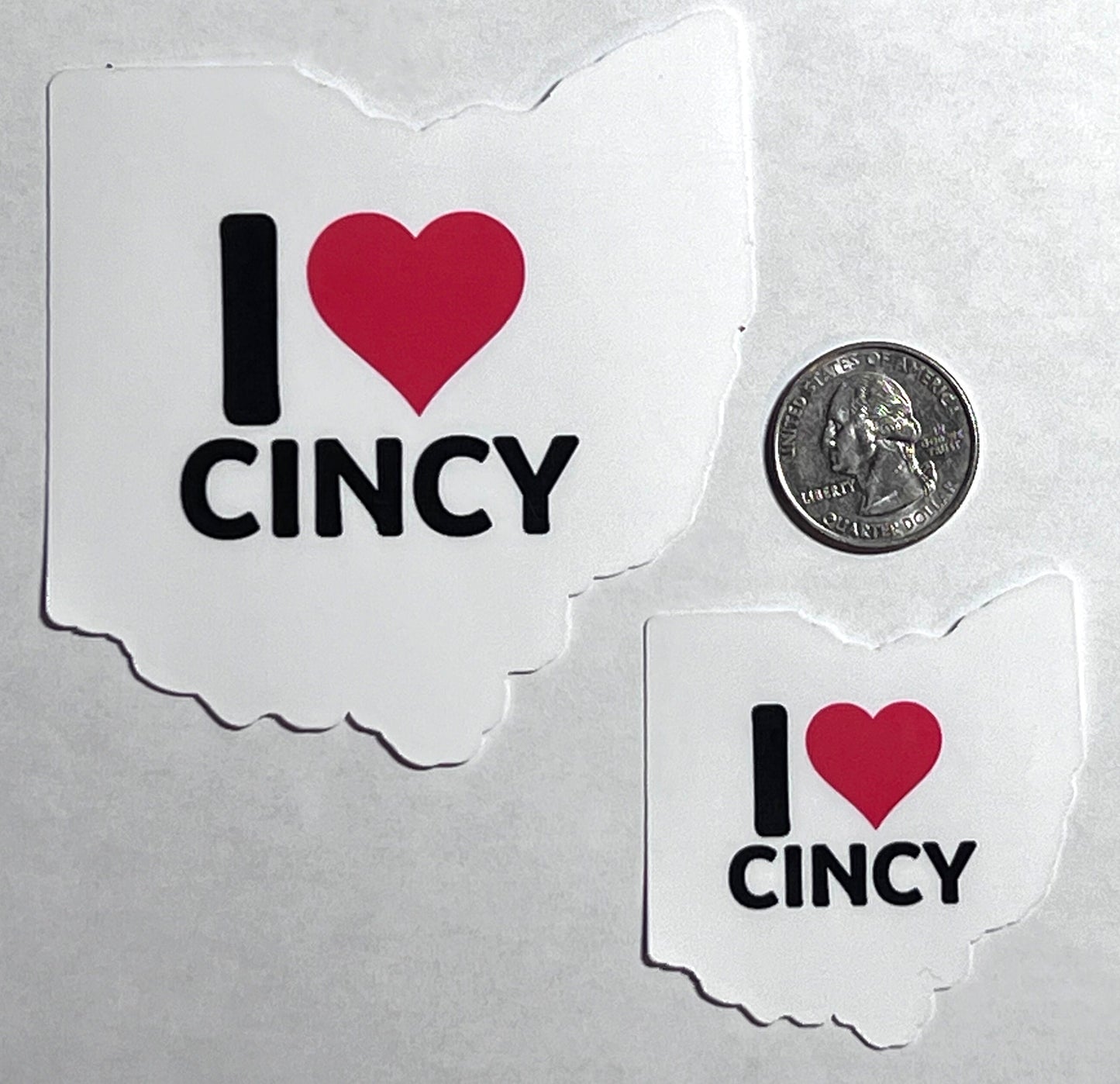 I Heart Cincy Vinyl Sticker image 2