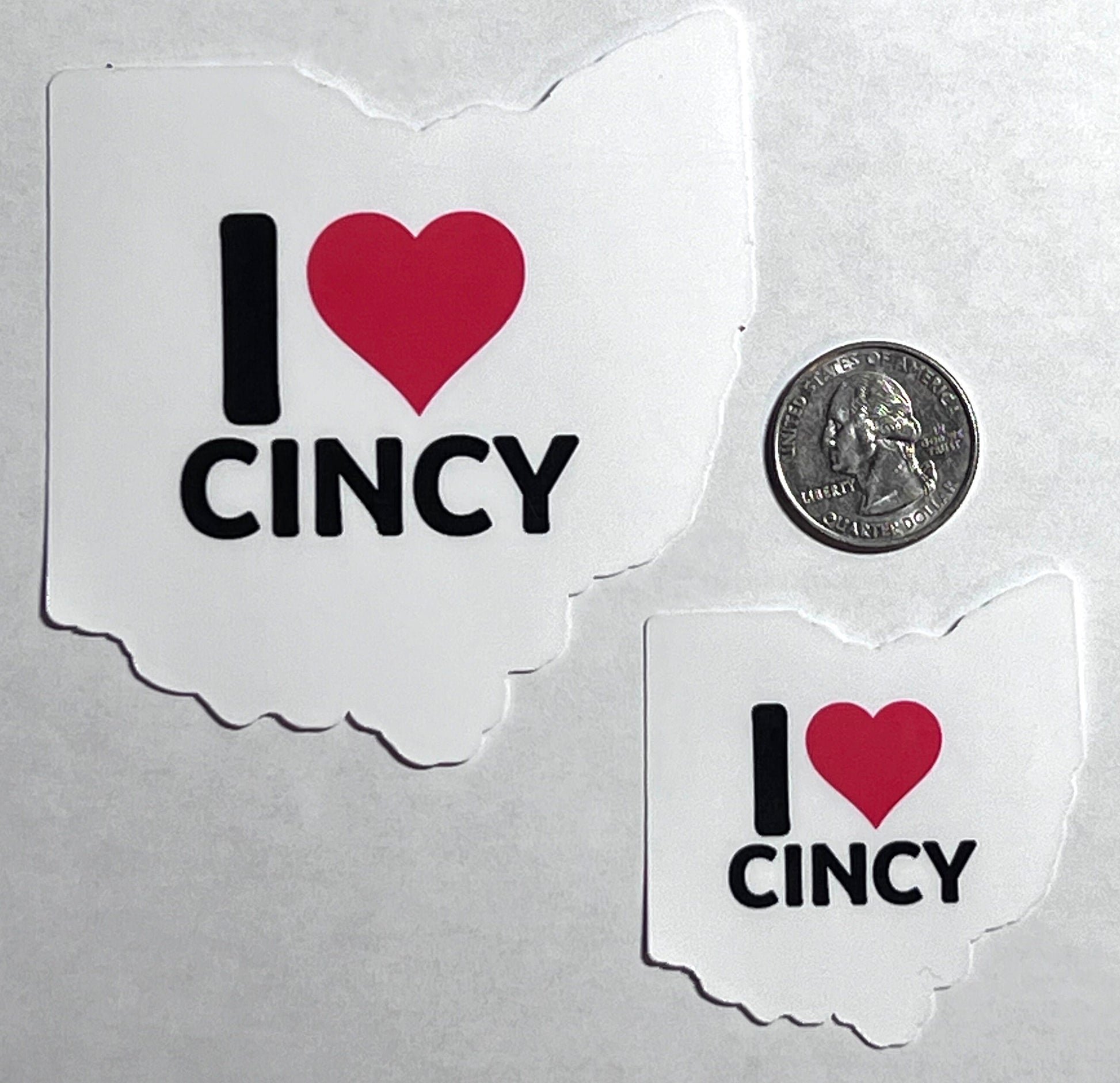 I Heart Cincy Vinyl Sticker image 2