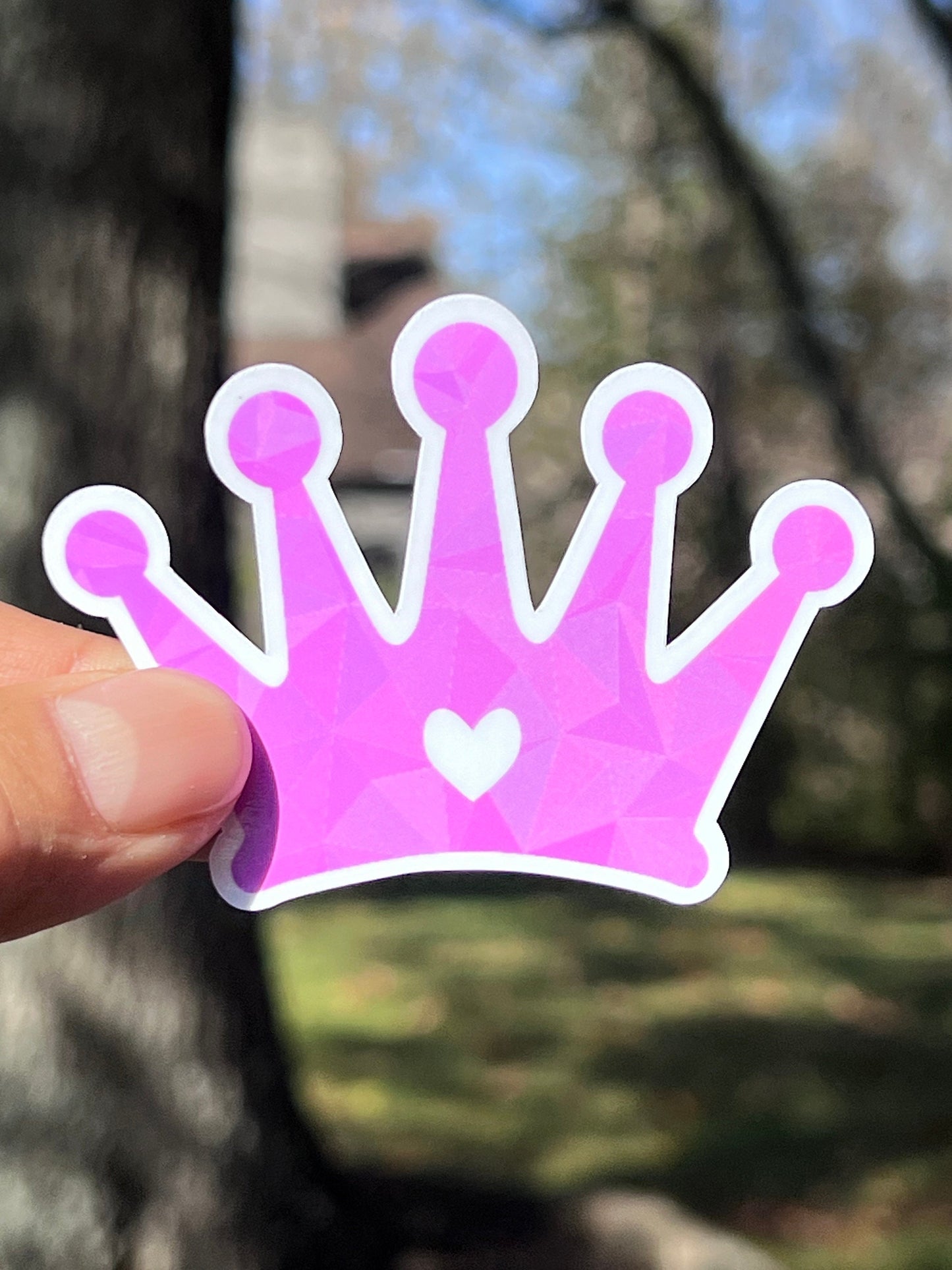 Princess Crown Sticker- 3 Colors (Pink, Purple, Red) | Cute Water Bottle Sticker | Princess Tiara | Queen Crown | Water Bottle Sticker