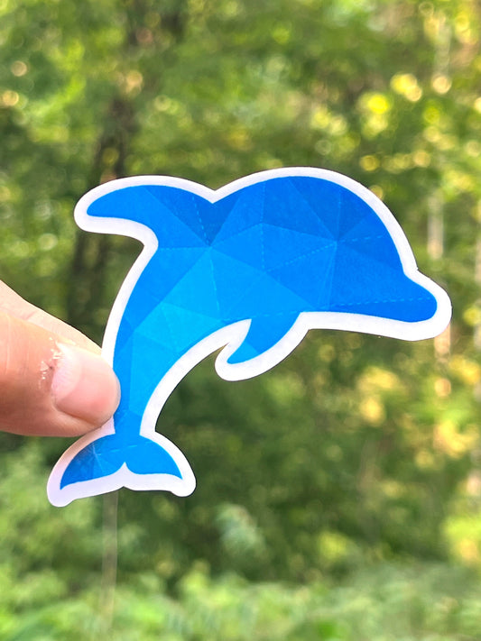 Dolphin Vinyl Sticker- Purple or Blue | Minimalist Dolphin Design | Ocean Animals | Waterproof Vinyl Sticker | Porpoise | Dolphin Watching
