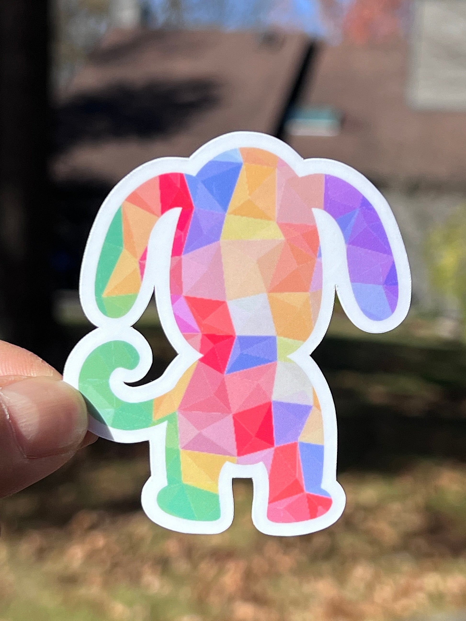 Colorful Dog Vinyl Sticker
