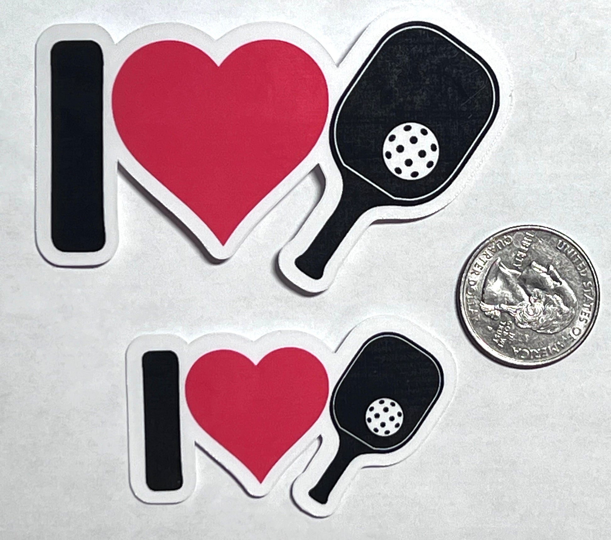 I Heart Pickleball Vinyl Sticker image 2