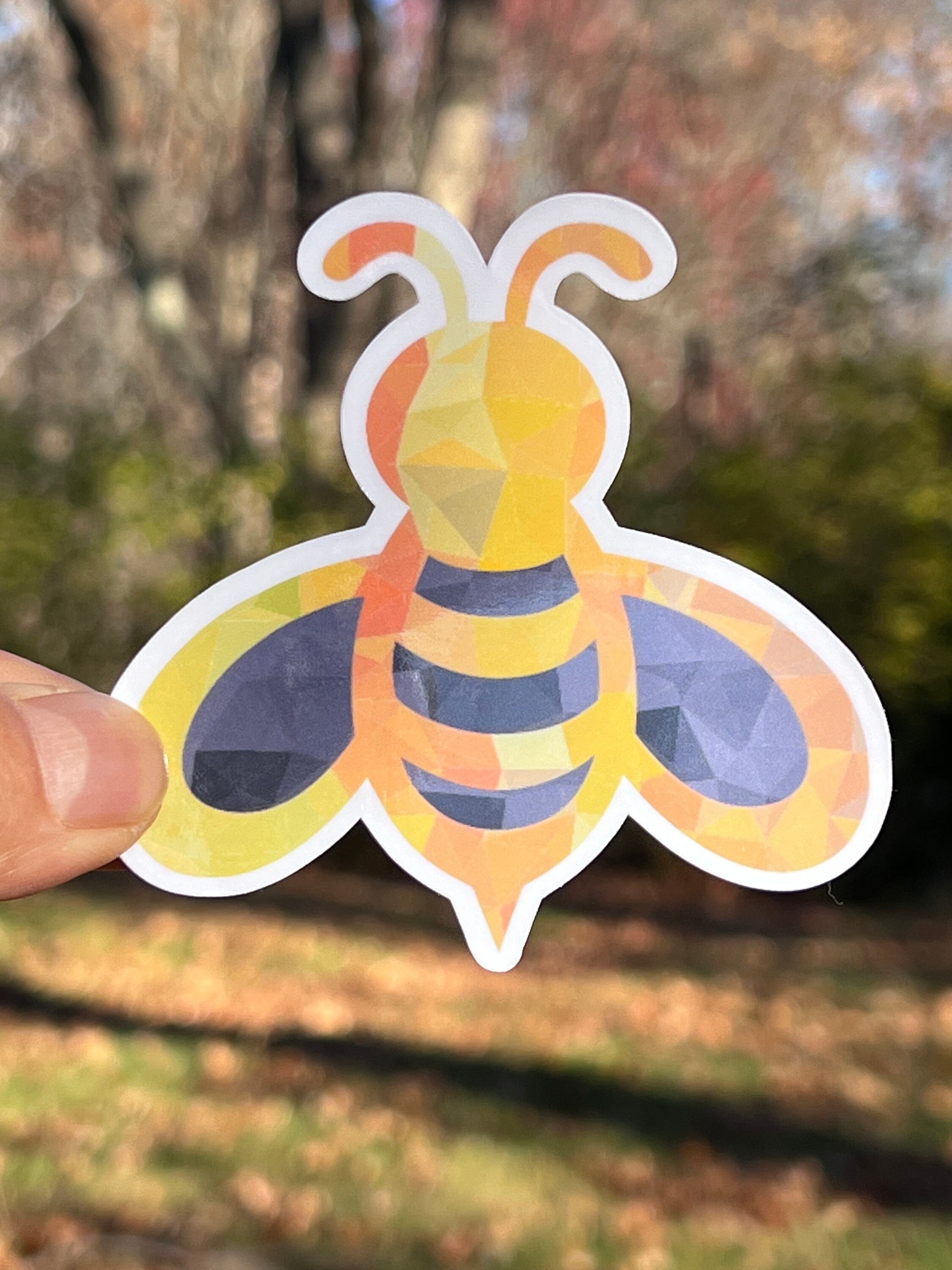 Yellow Honey Bee Vinyl Sticker