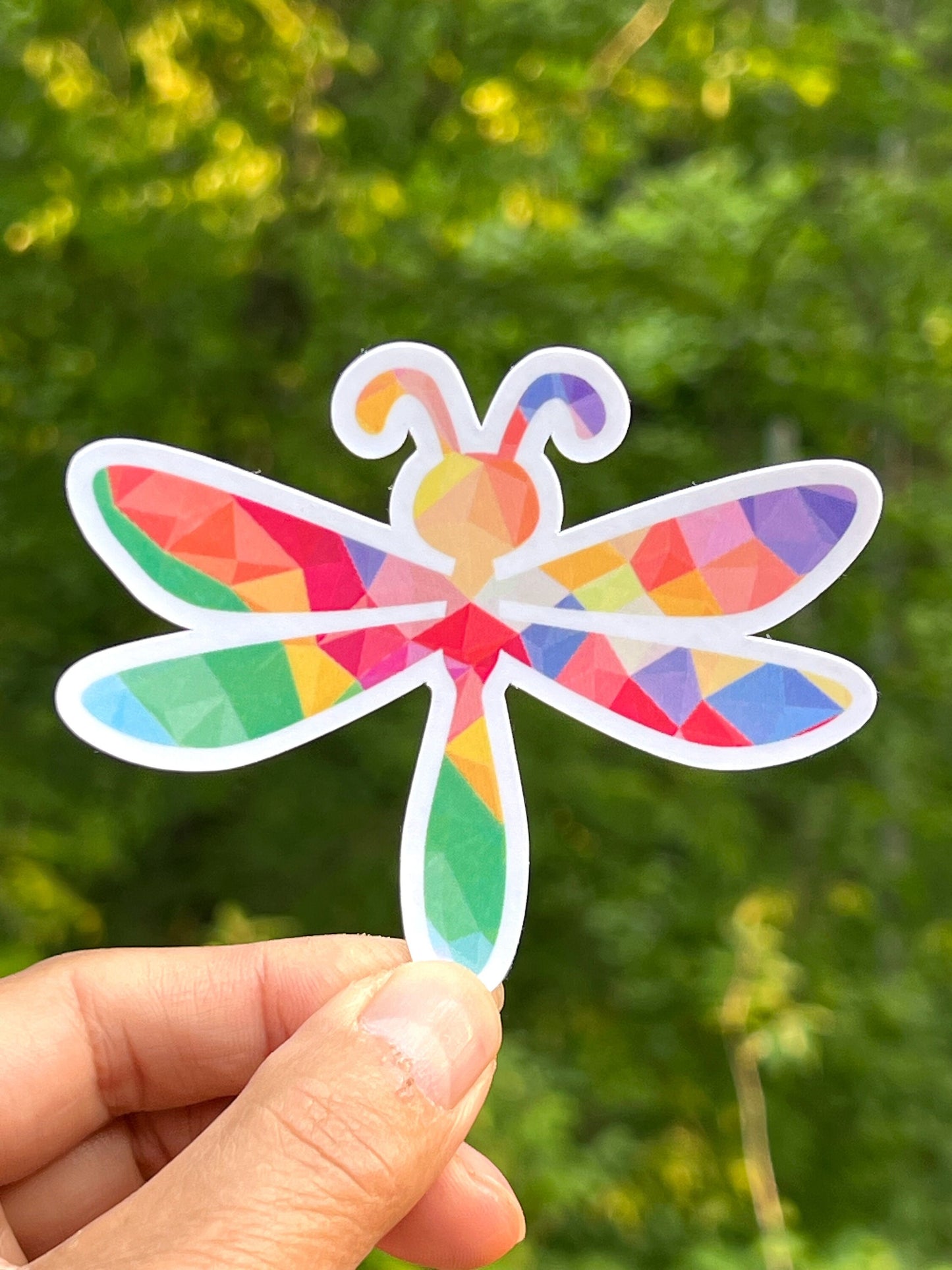 Colorful Dragonfly Vinyl Sticker