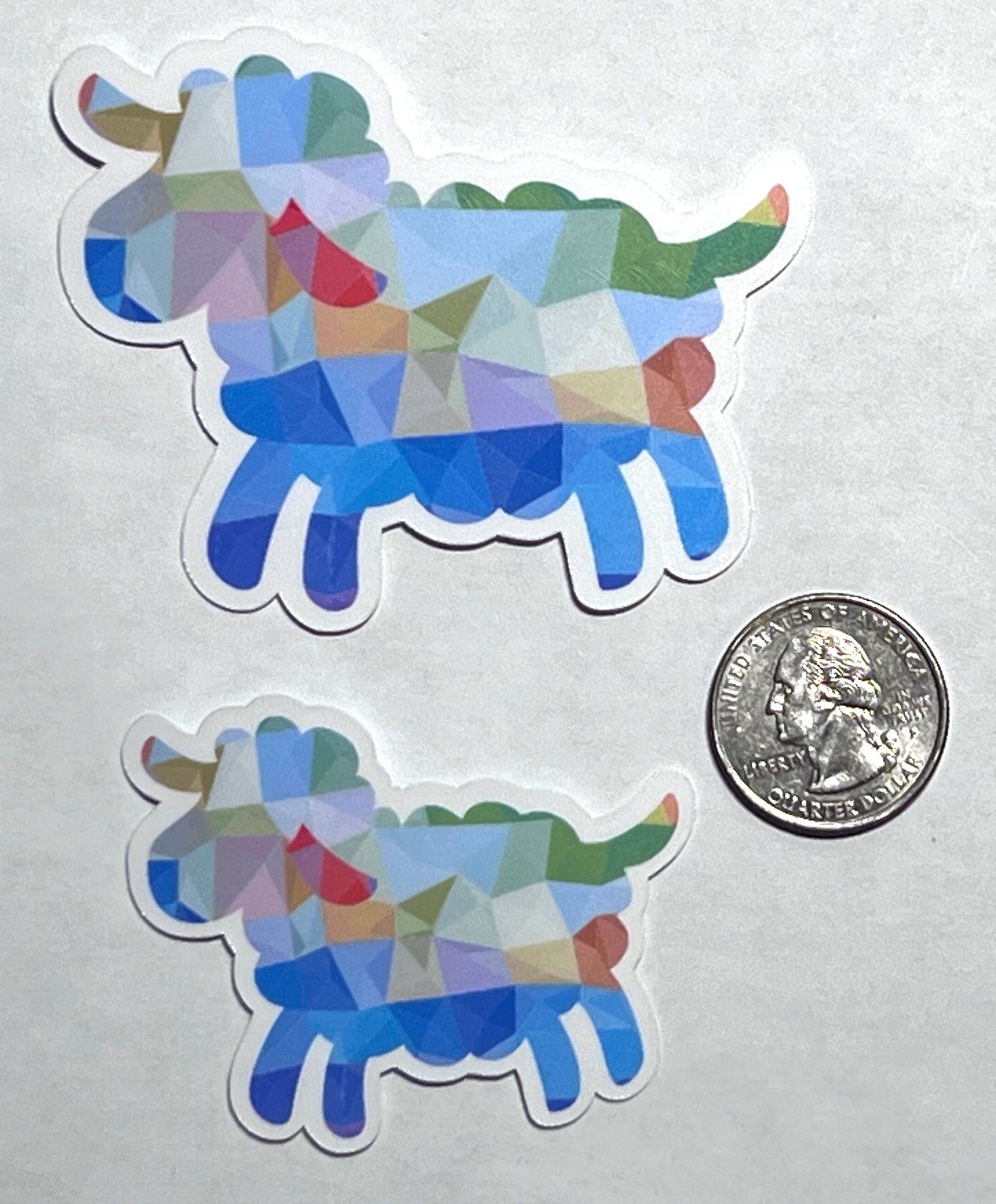 Colorful Sheep Vinyl Sticker image 2