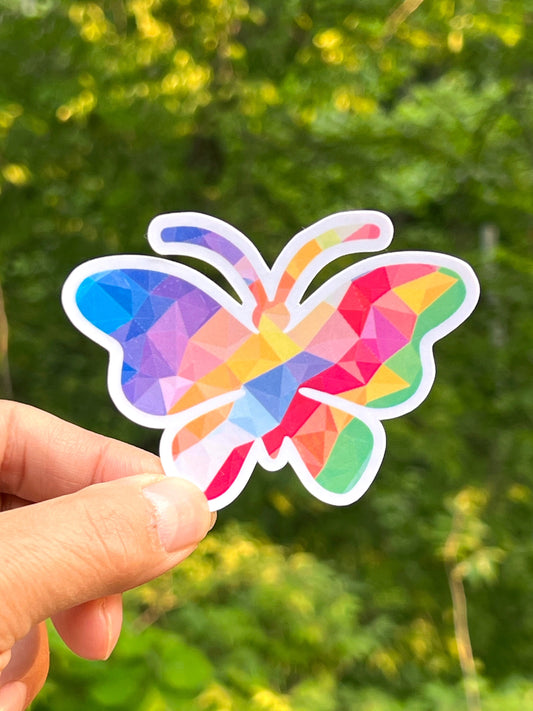 Colorful Butterfly Sticker - Vibrant Insect Art- Minimalist Design for Laptops, Water Bottles- Nature Inspired- Butterfly Decoration