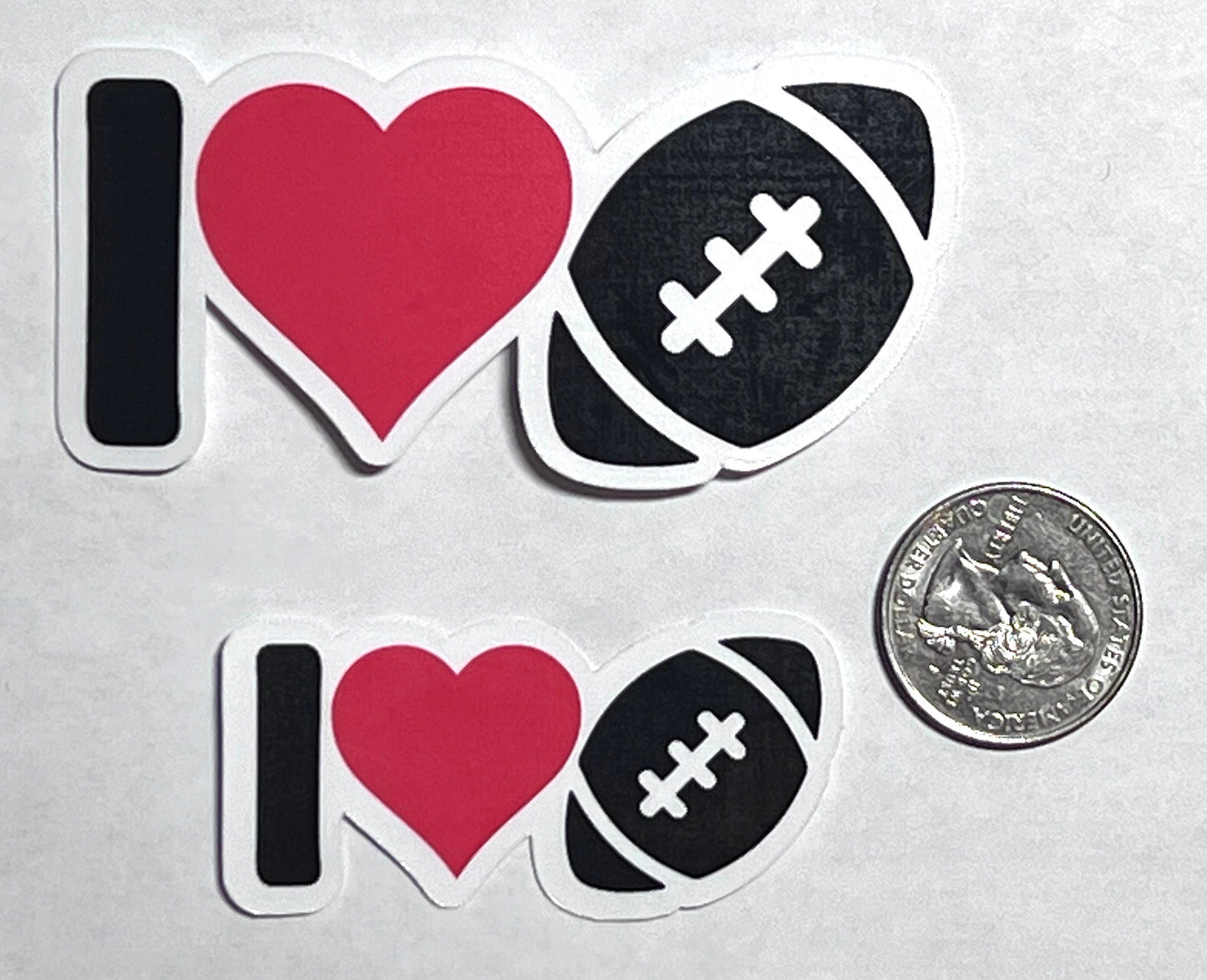 I Heart Football Vinyl Sticker image 2