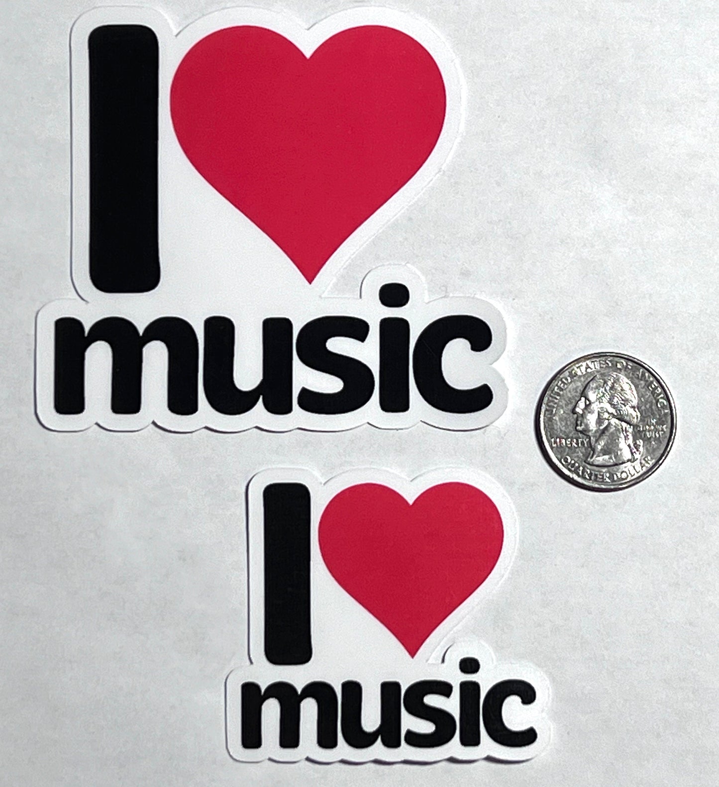 I Heart Music Vinyl Sticker image 2