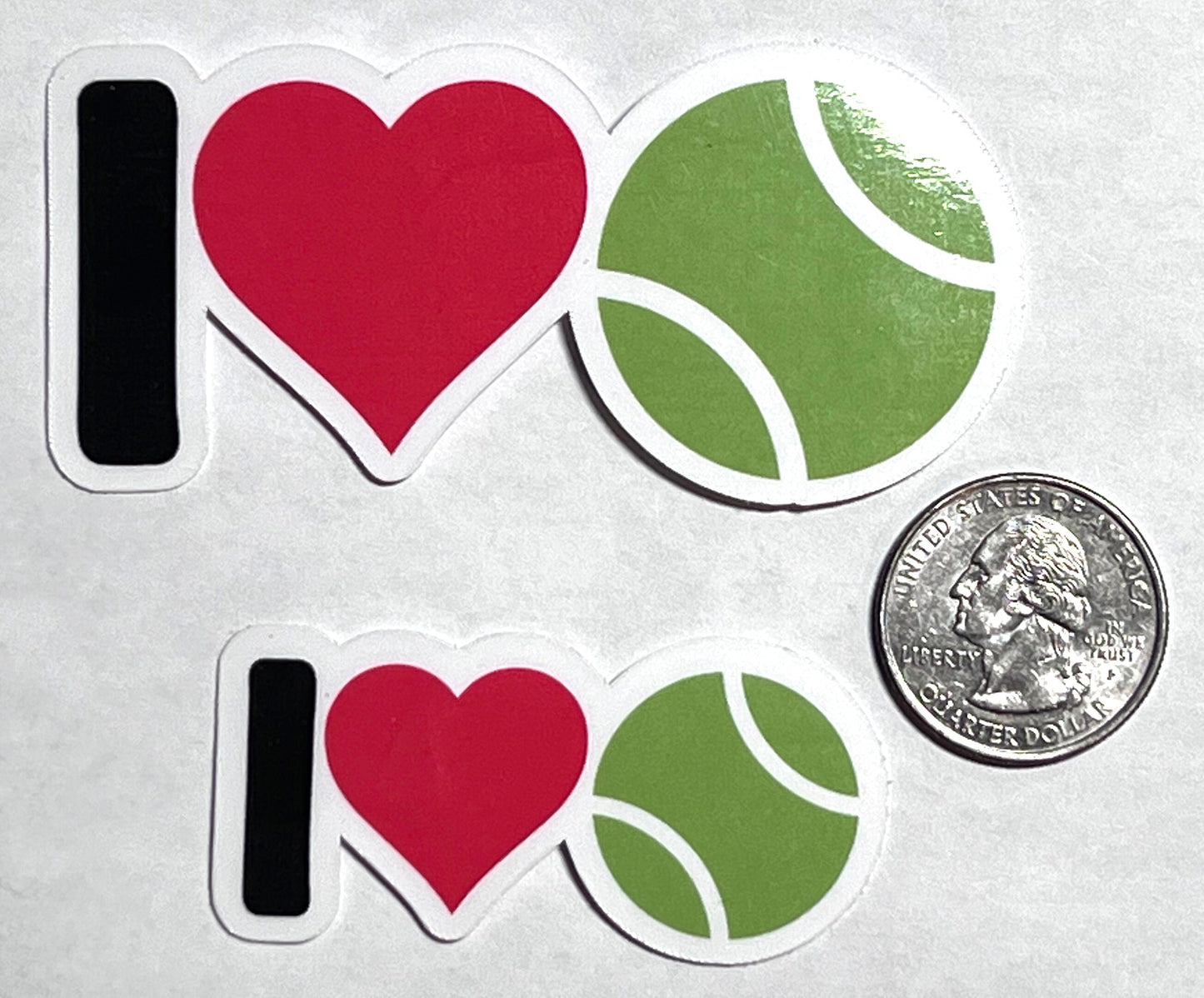 I Love Tennis Vinyl Sticker image 2
